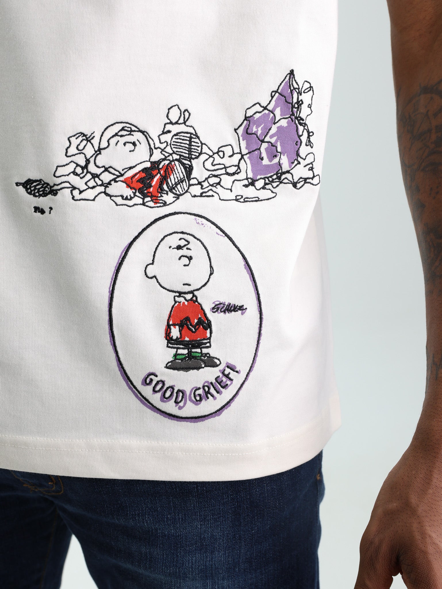 Iceberg T-Shirt Mixed Peanuts Print Vanilla