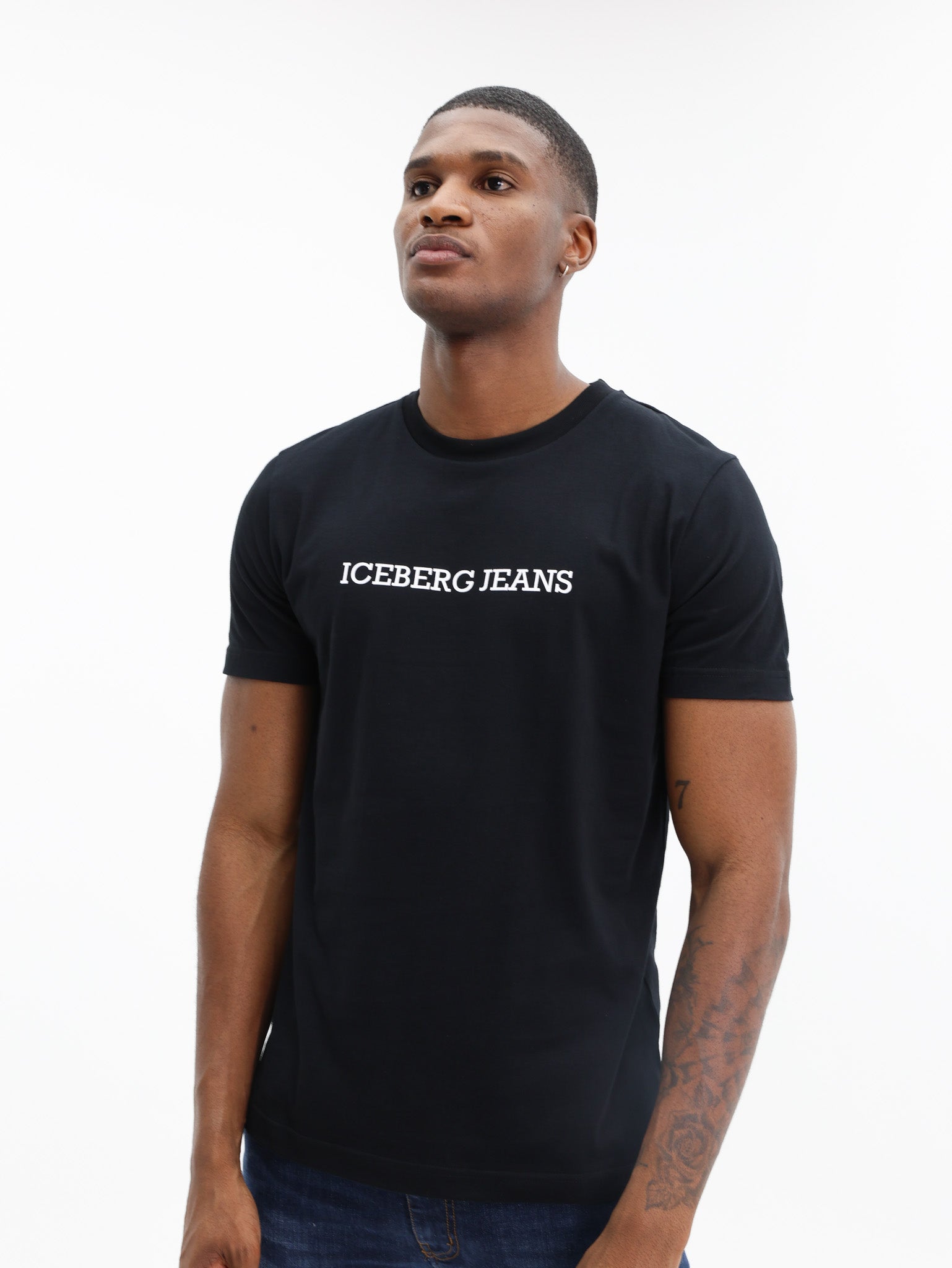 Iceberg T-Shirt Front Iceberg Logo Black