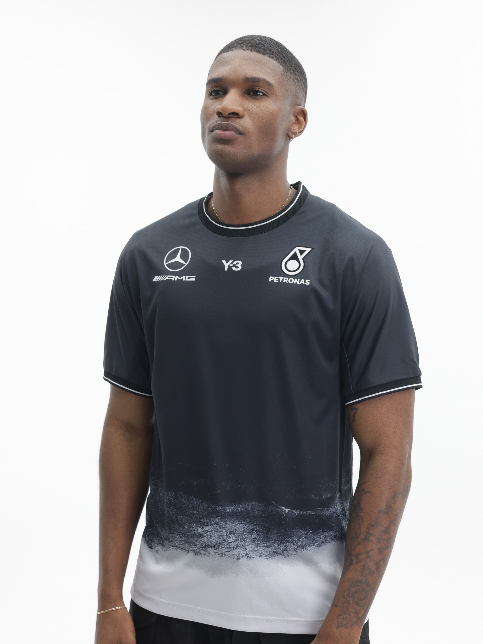 Y-3 T-Shirt Ss F1 Mech Ss Black Multi