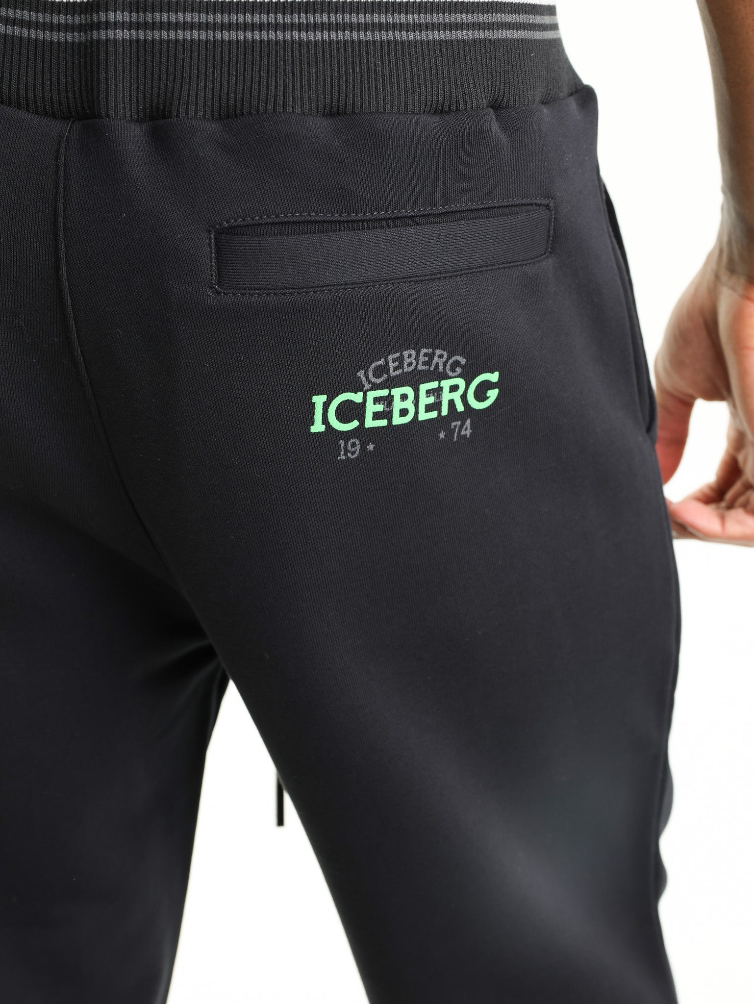 Iceberg Jogger Embossed Logo Black