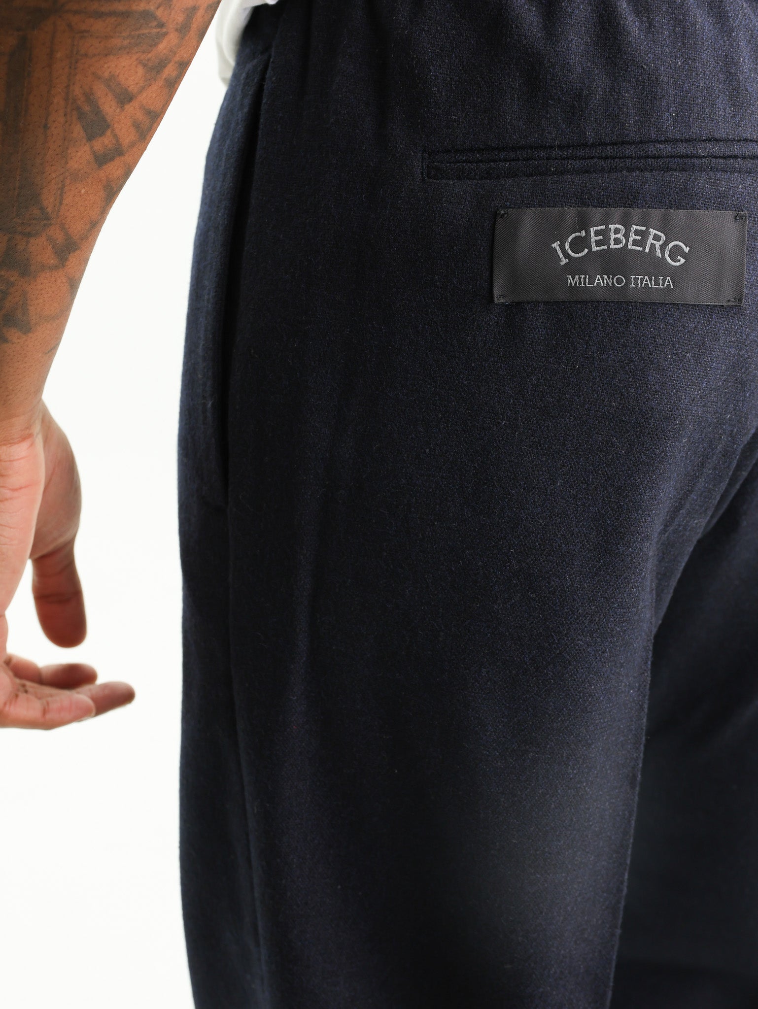 Iceberg Formal Jogging Fit Pants Dark Grey