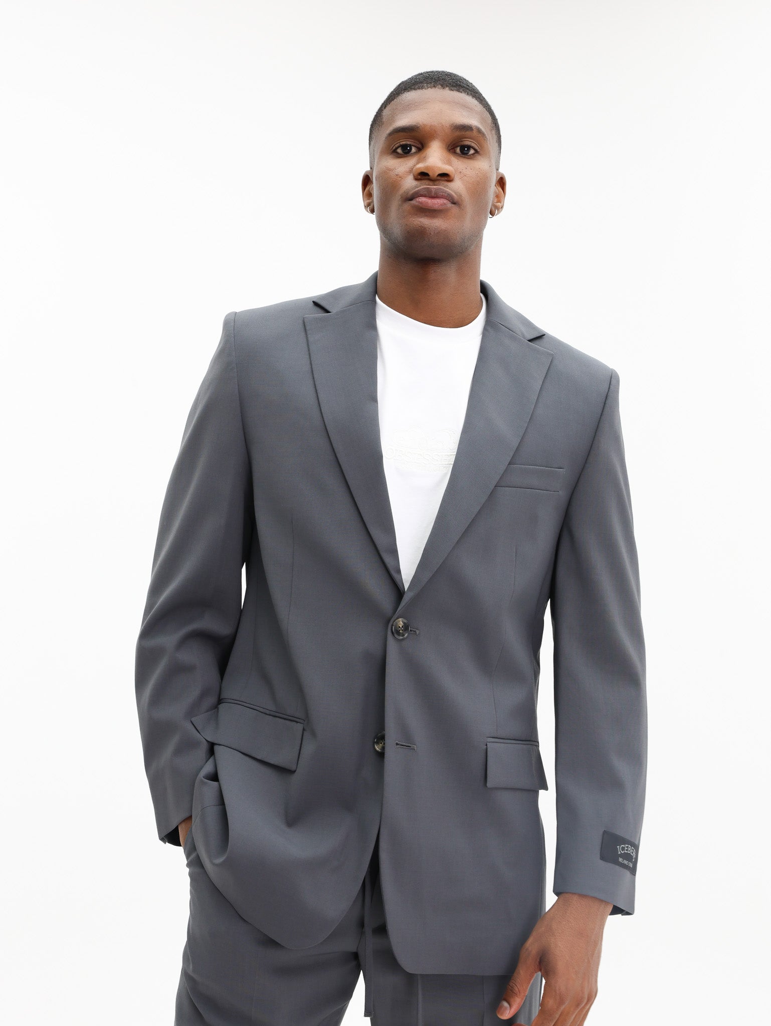 Iceberg Jacket In Cool Wool Grey