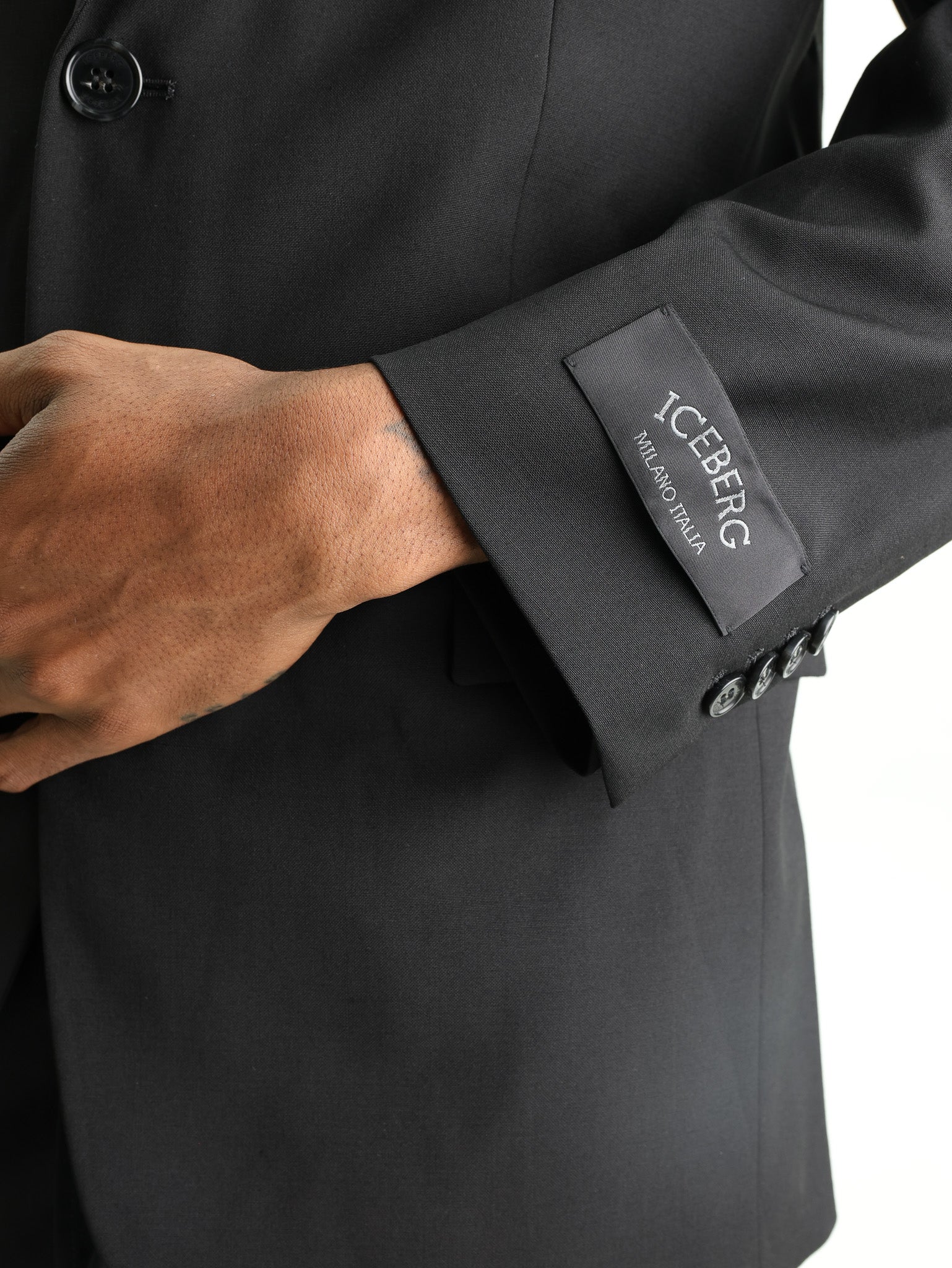 Iceberg Jacket In Cool Wool Black