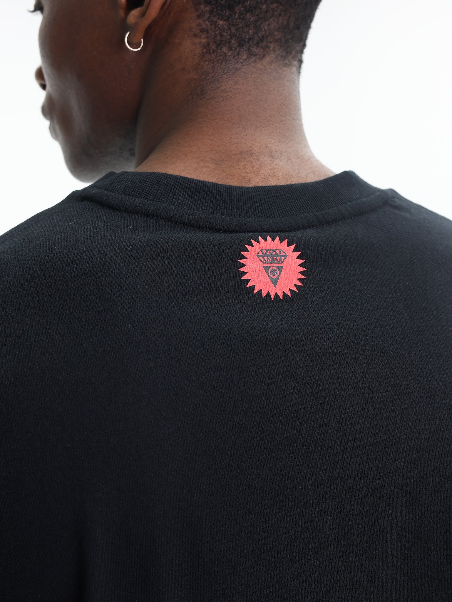 Ice Cream T-Shirt Puff Print Black