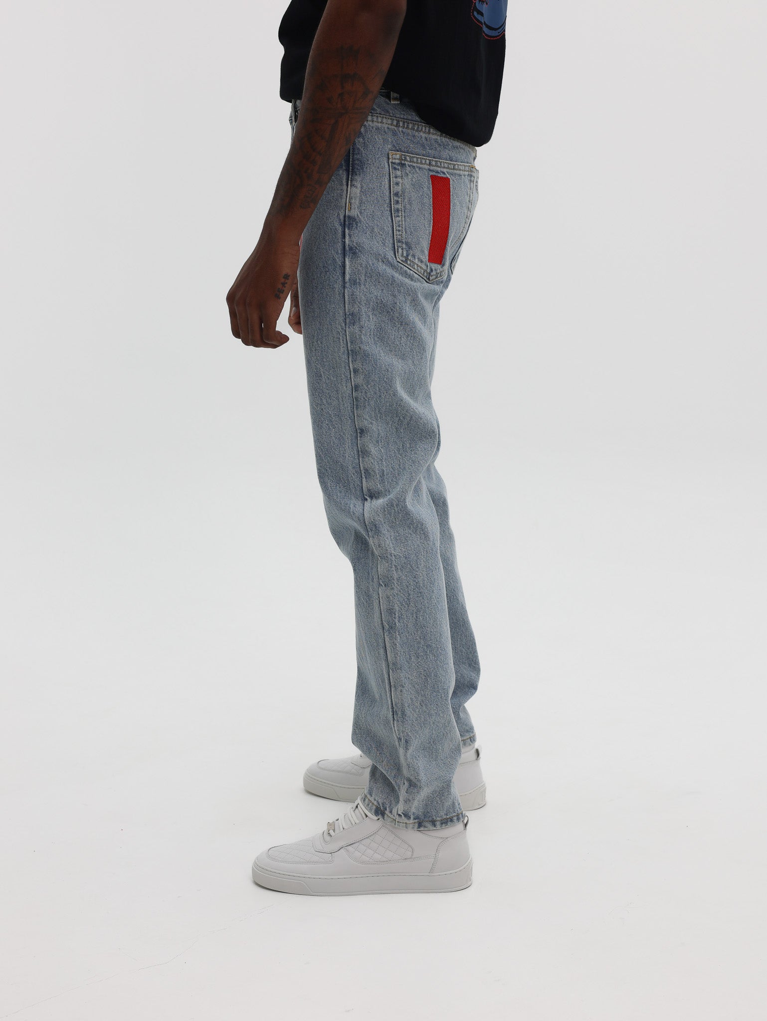 Ice Cream Jeans Running Dog Light Wash Blue