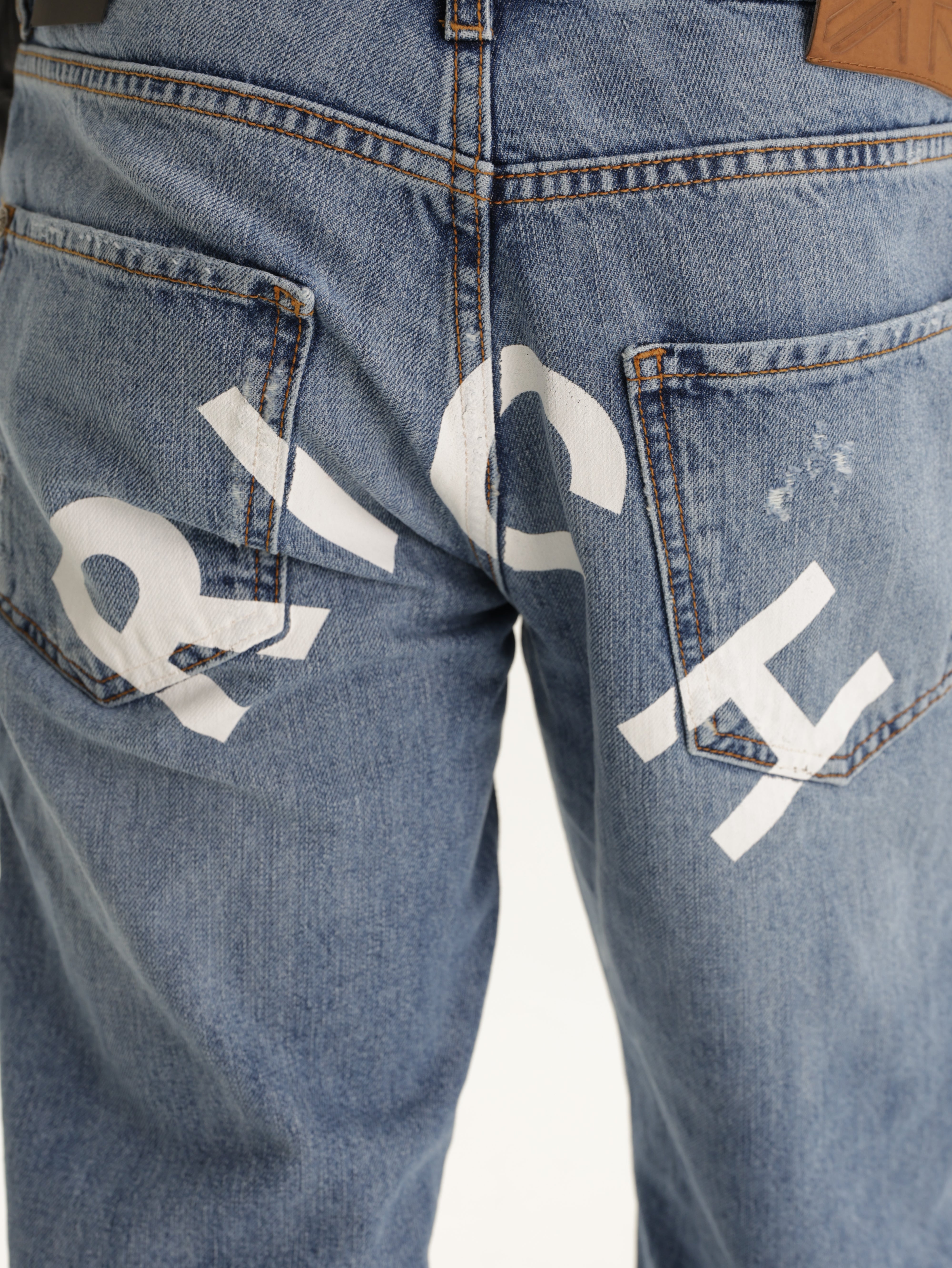 John Richmond Jeans Ankle Lines Fade Denim
