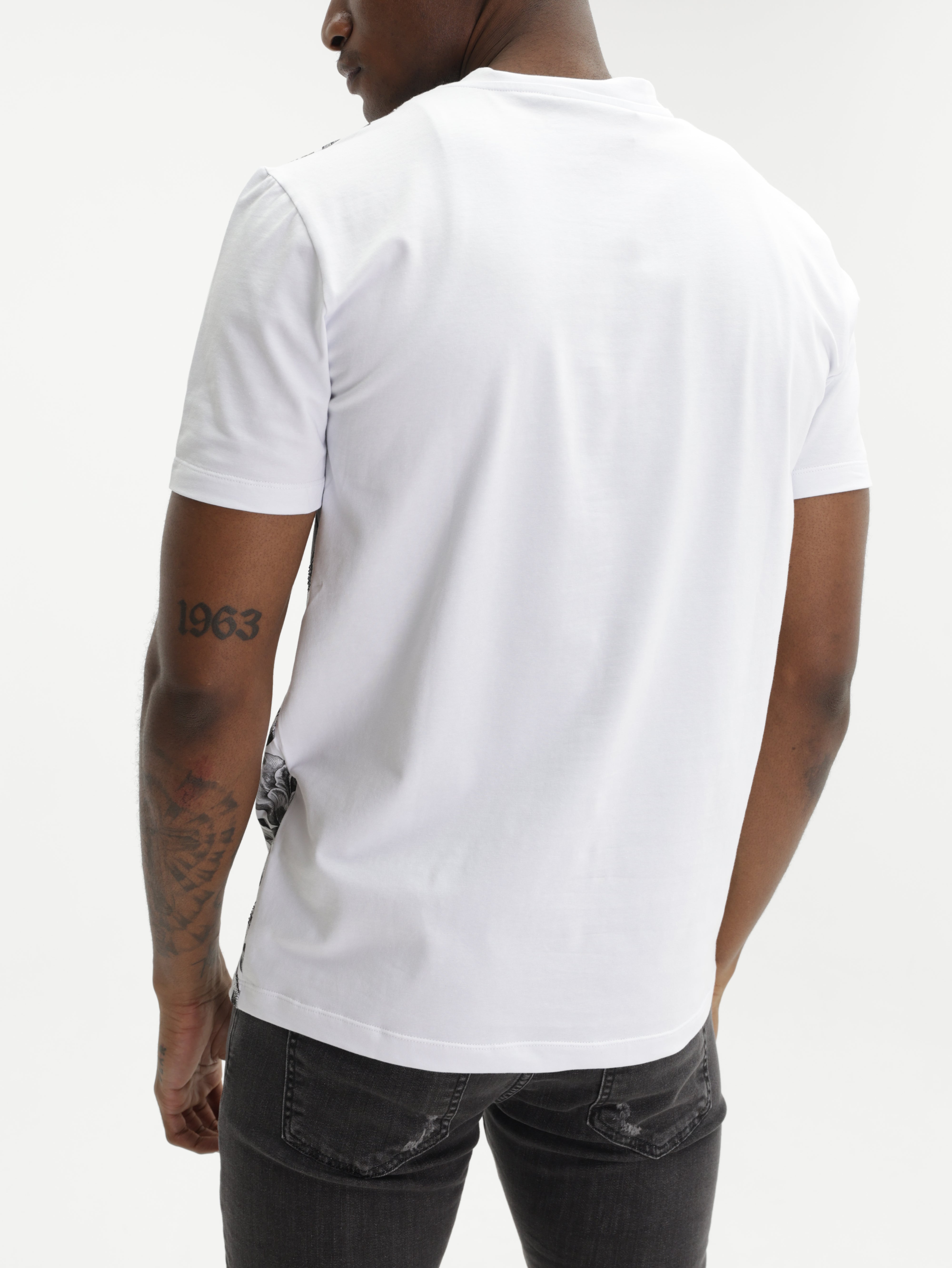 John Richmond T-Shirt Floral Print White Multi