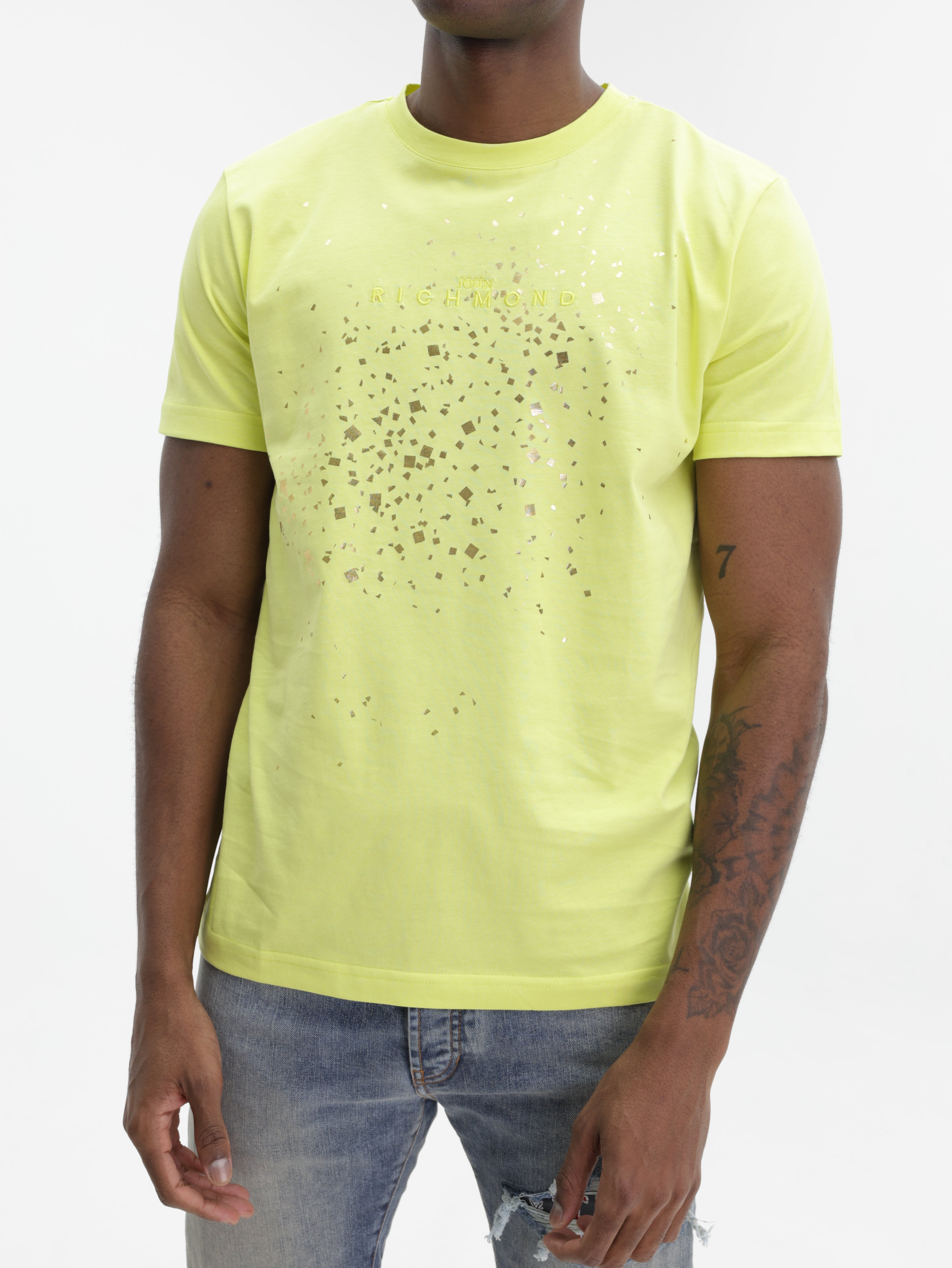 John Richmond T-Shirt Gold Burst Dust Yellow
