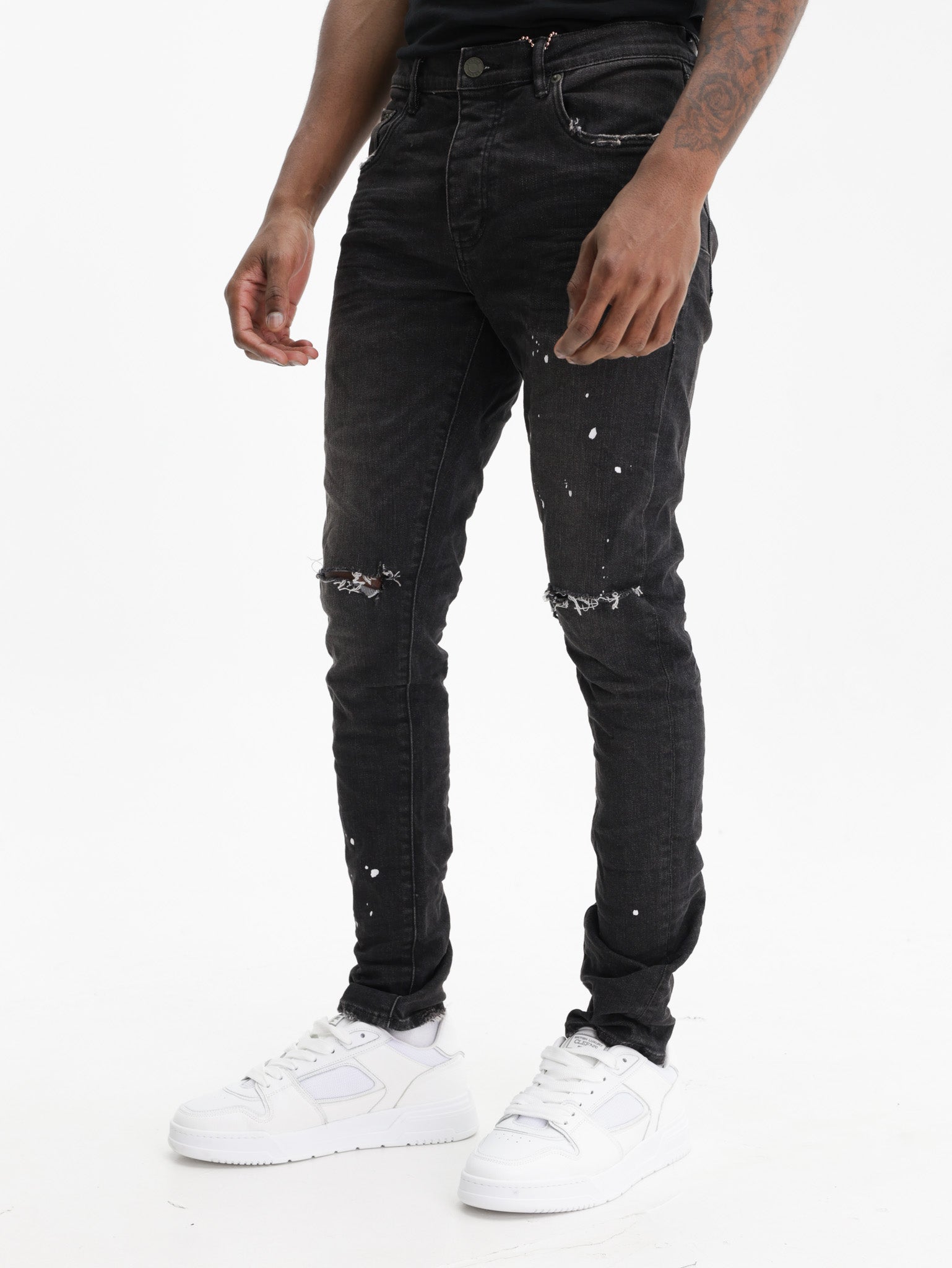 Purple Jeans Over Spray Black