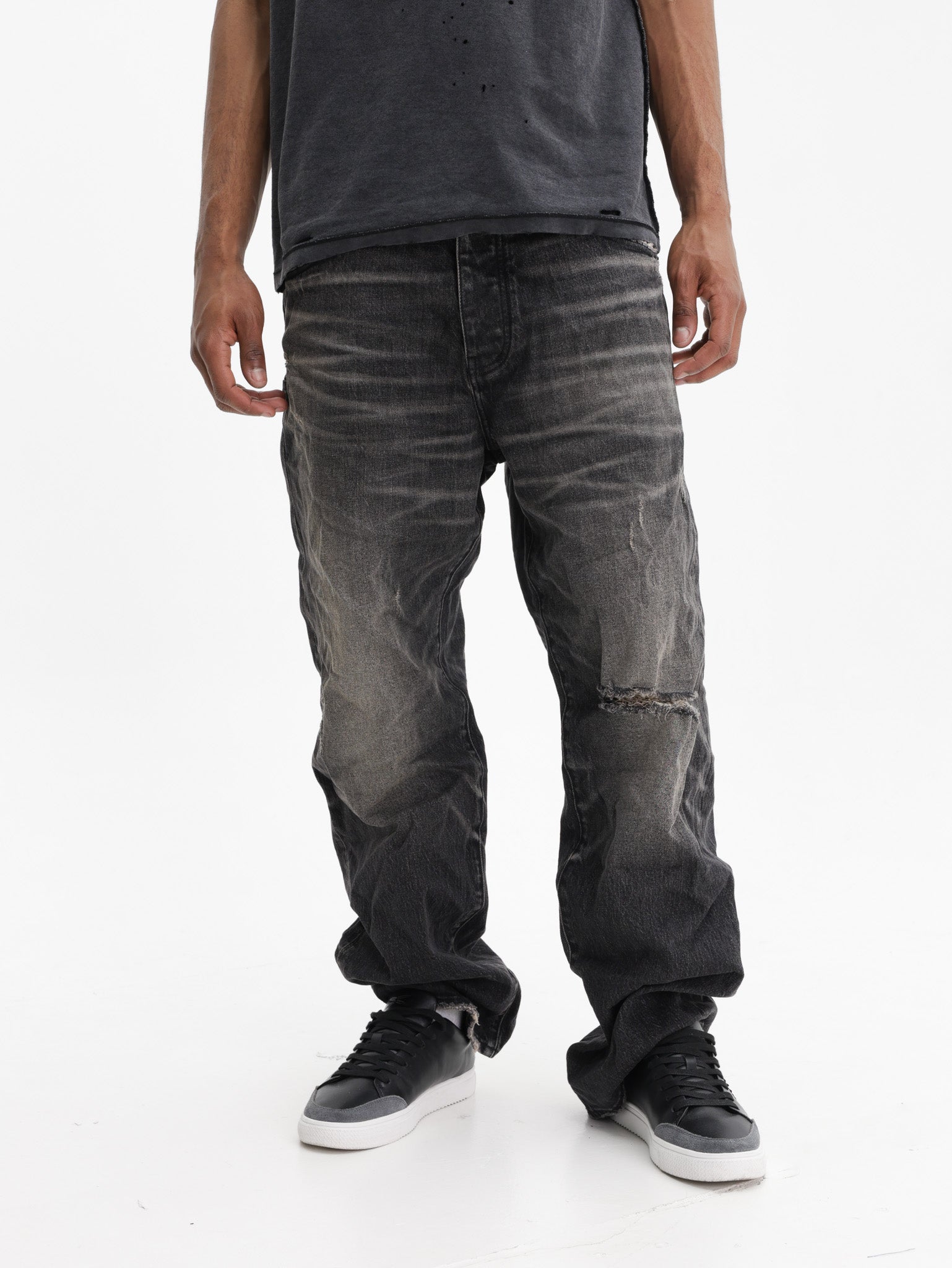 Purple Jeans 1 Year Dirty Fade Black