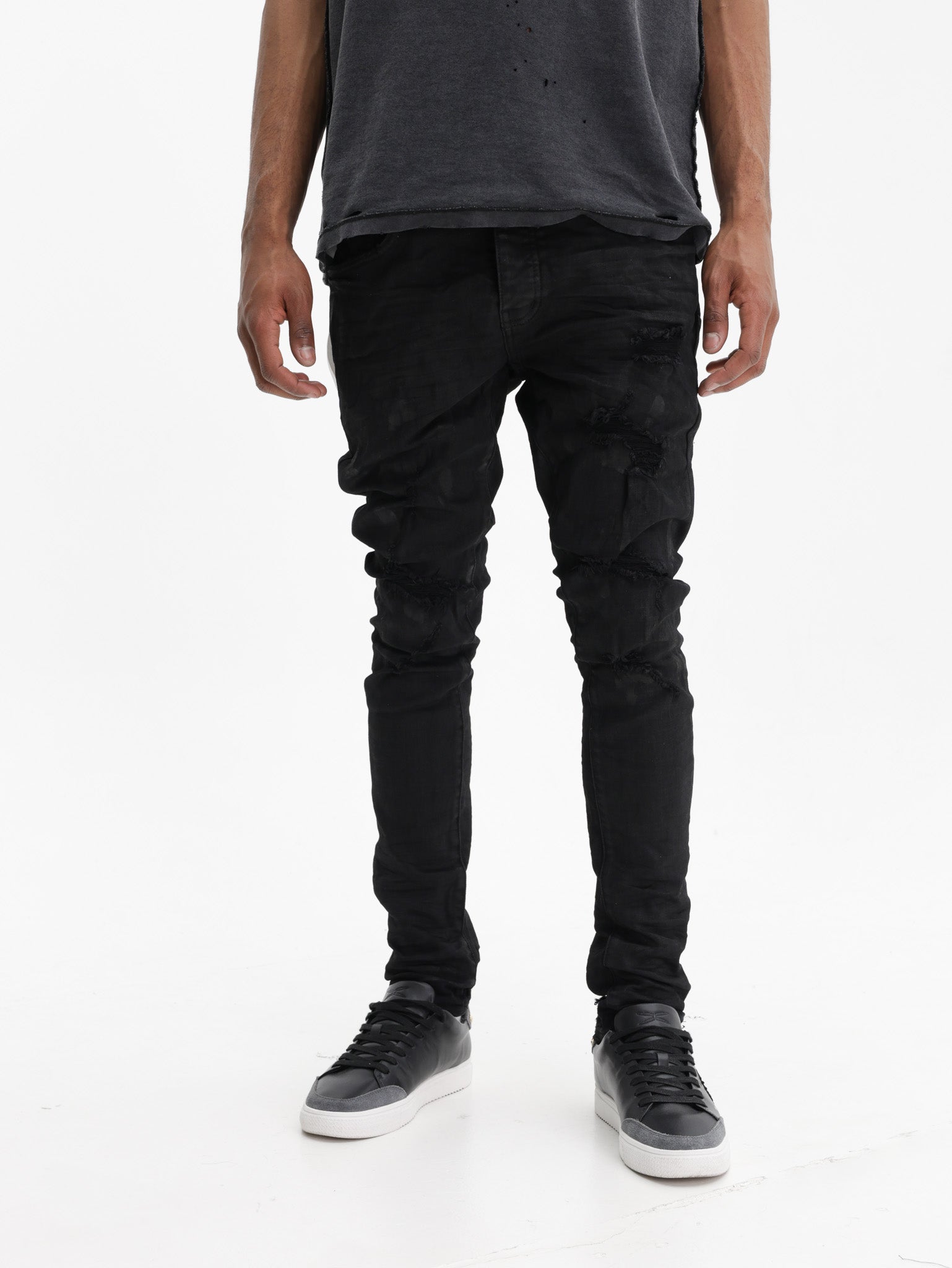 Purple Jeans Oil Spill Black