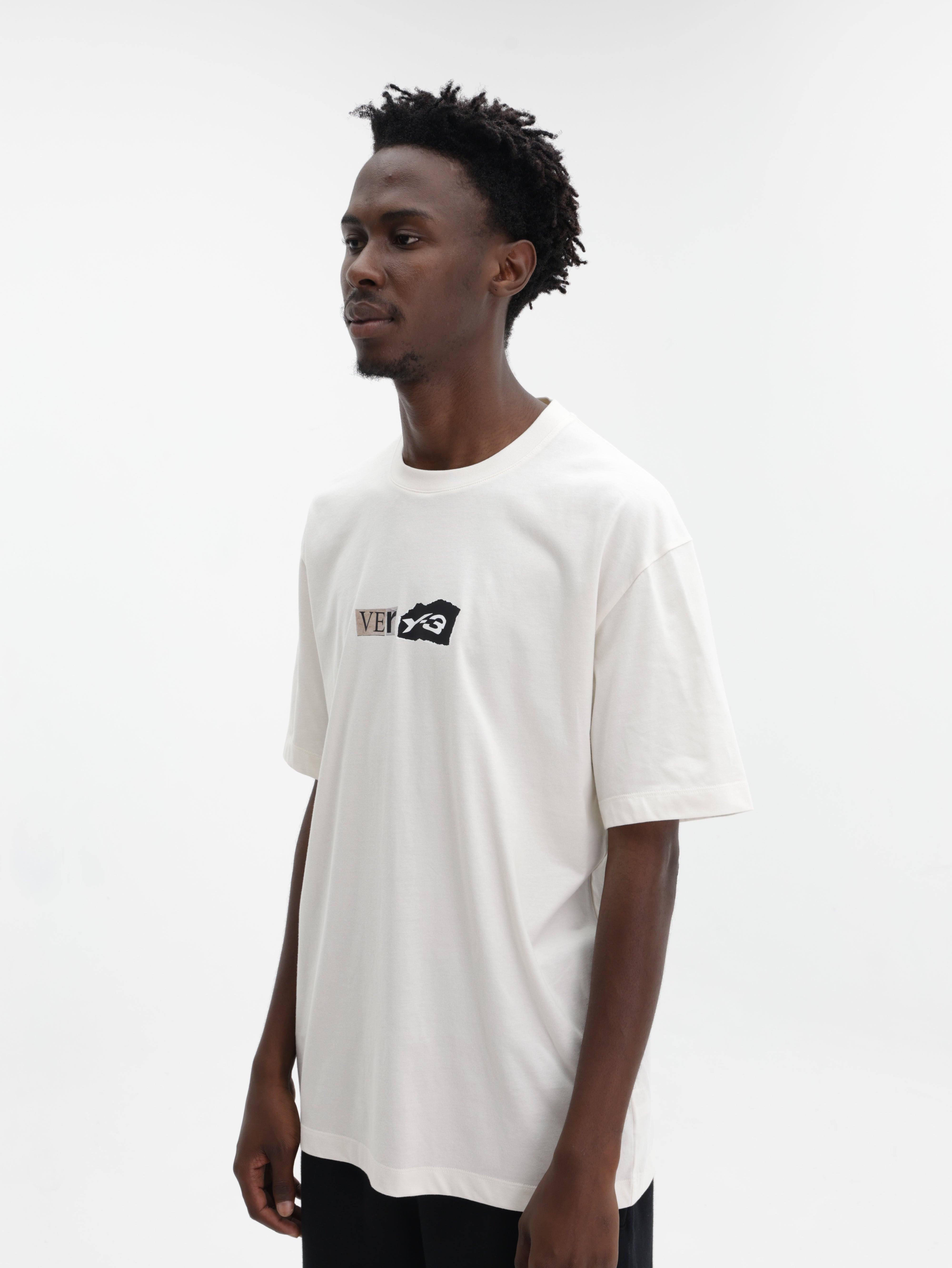 Y-3 T-Shirt Very-3 Ss Cream White