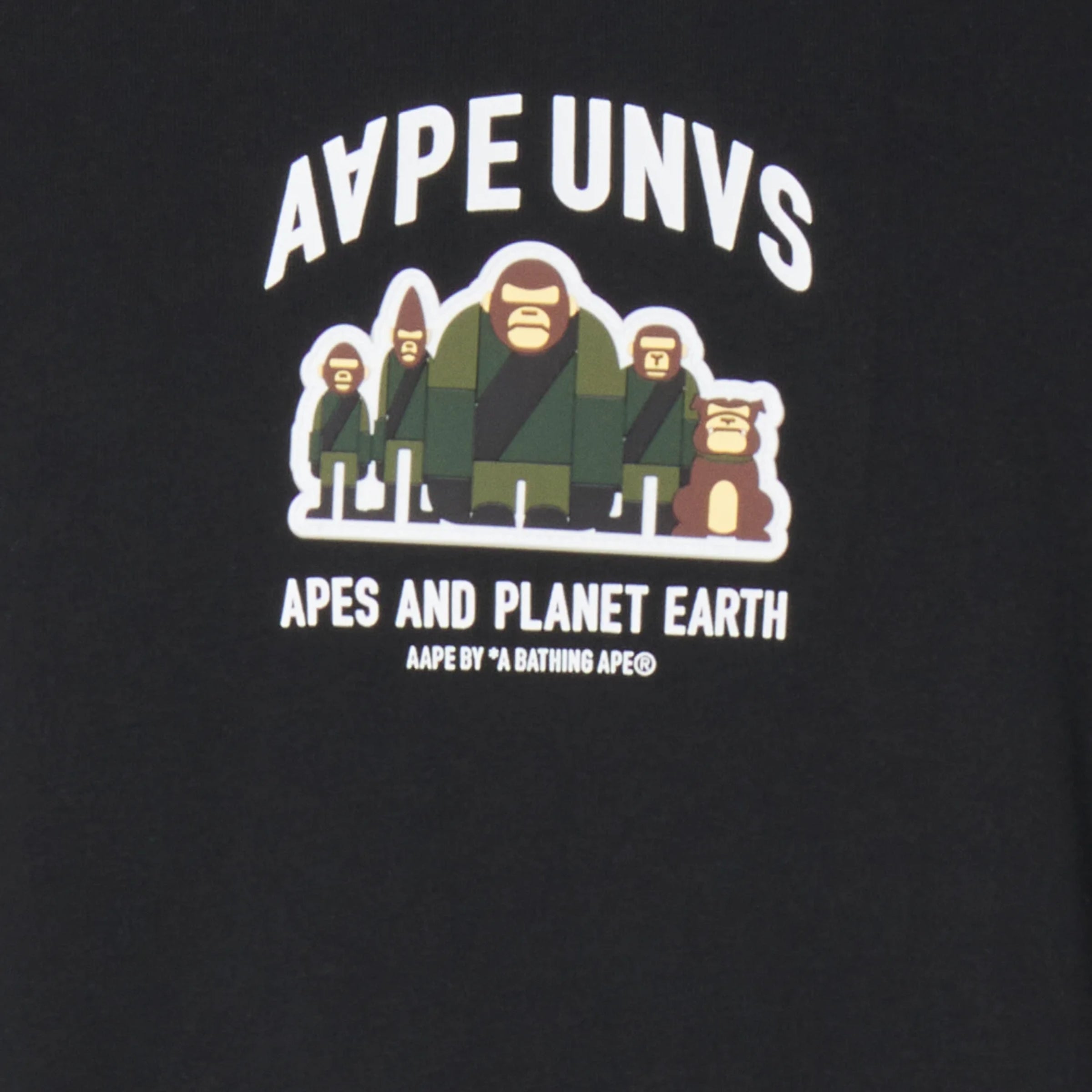 Aape T-Shirt Somewhere In The Aape Universe Black