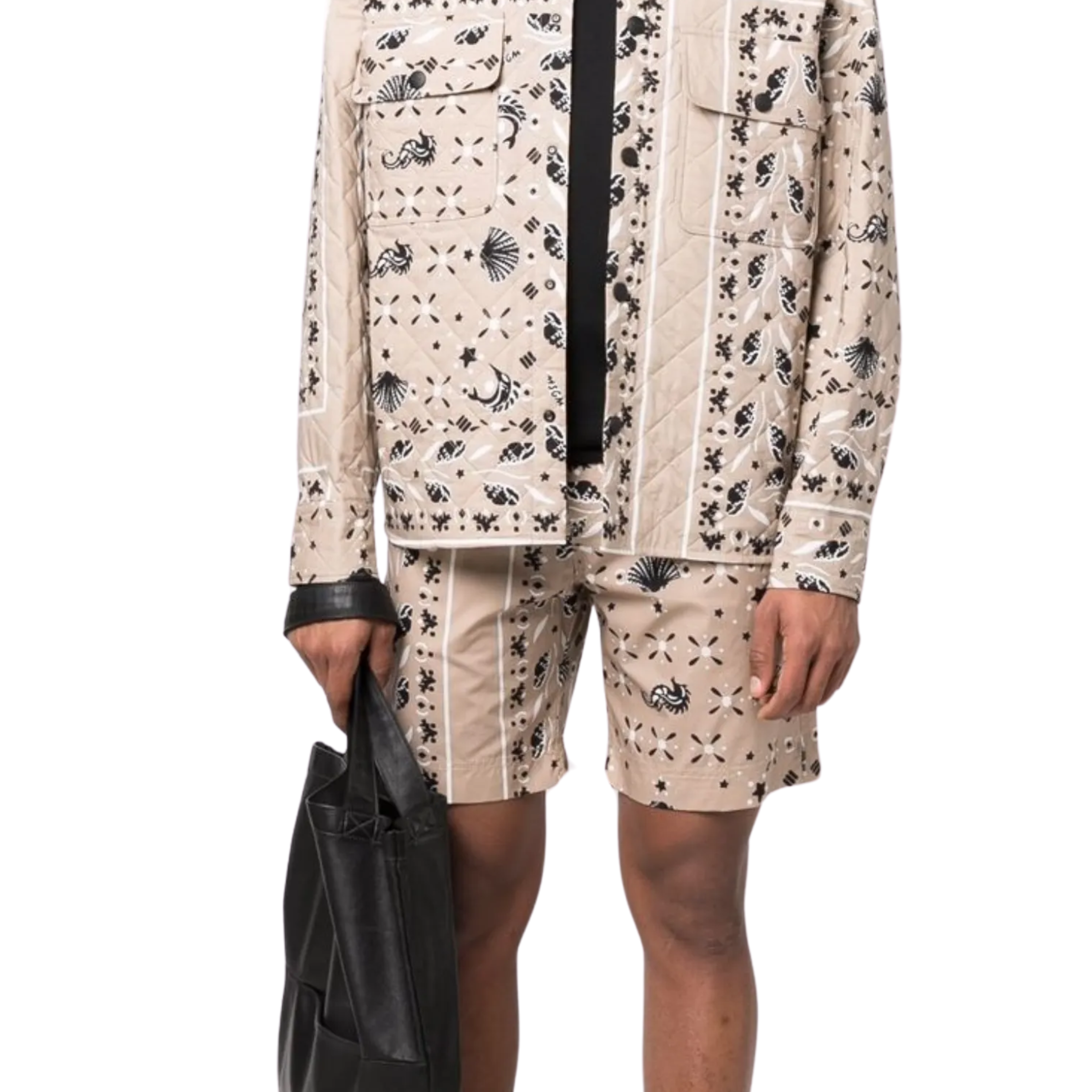 Msgm Shorts Themed Light Brown