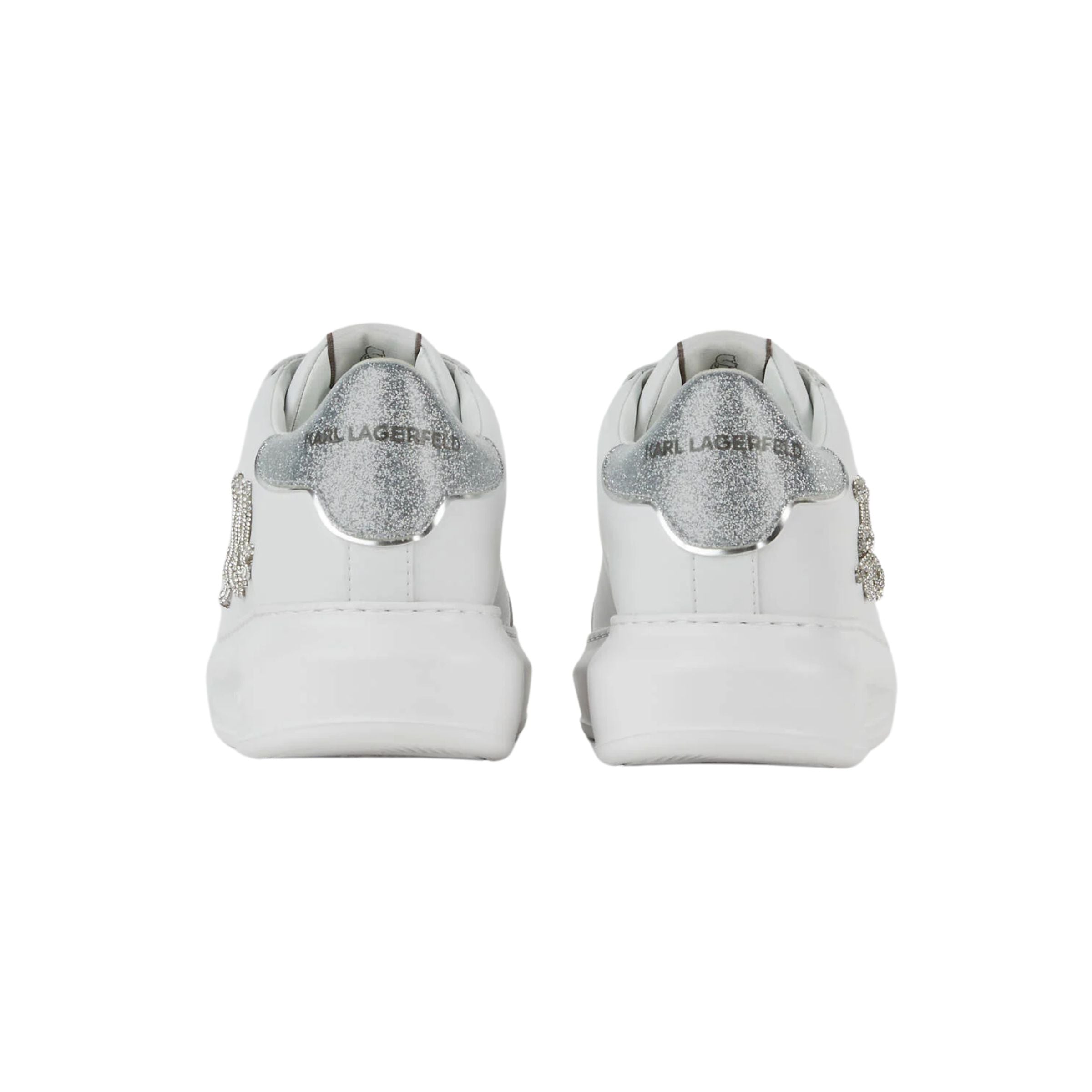 Karl Lagerfeld Kapri Rhinestone White-Silver