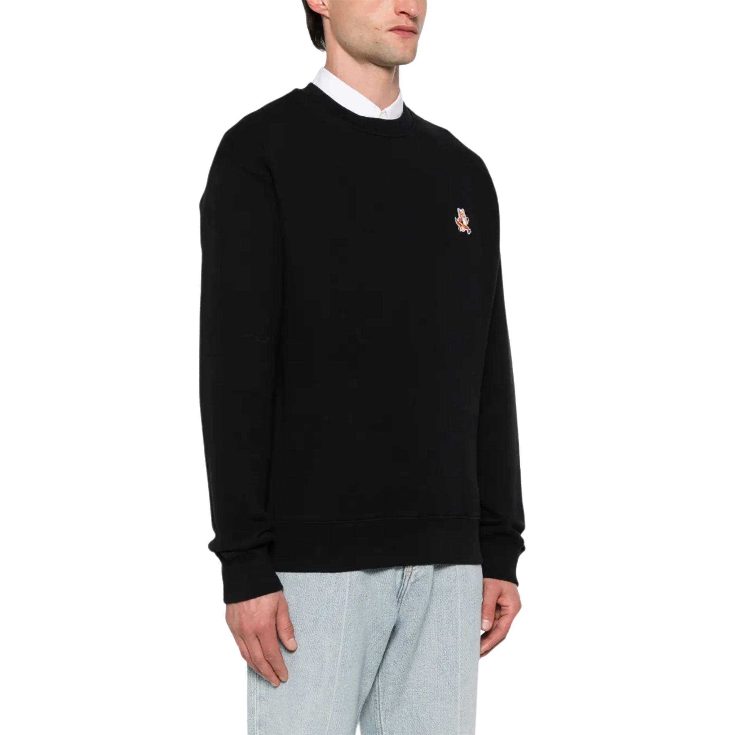 Maison Kitsune Sweater Speedy Fox Patch Black
