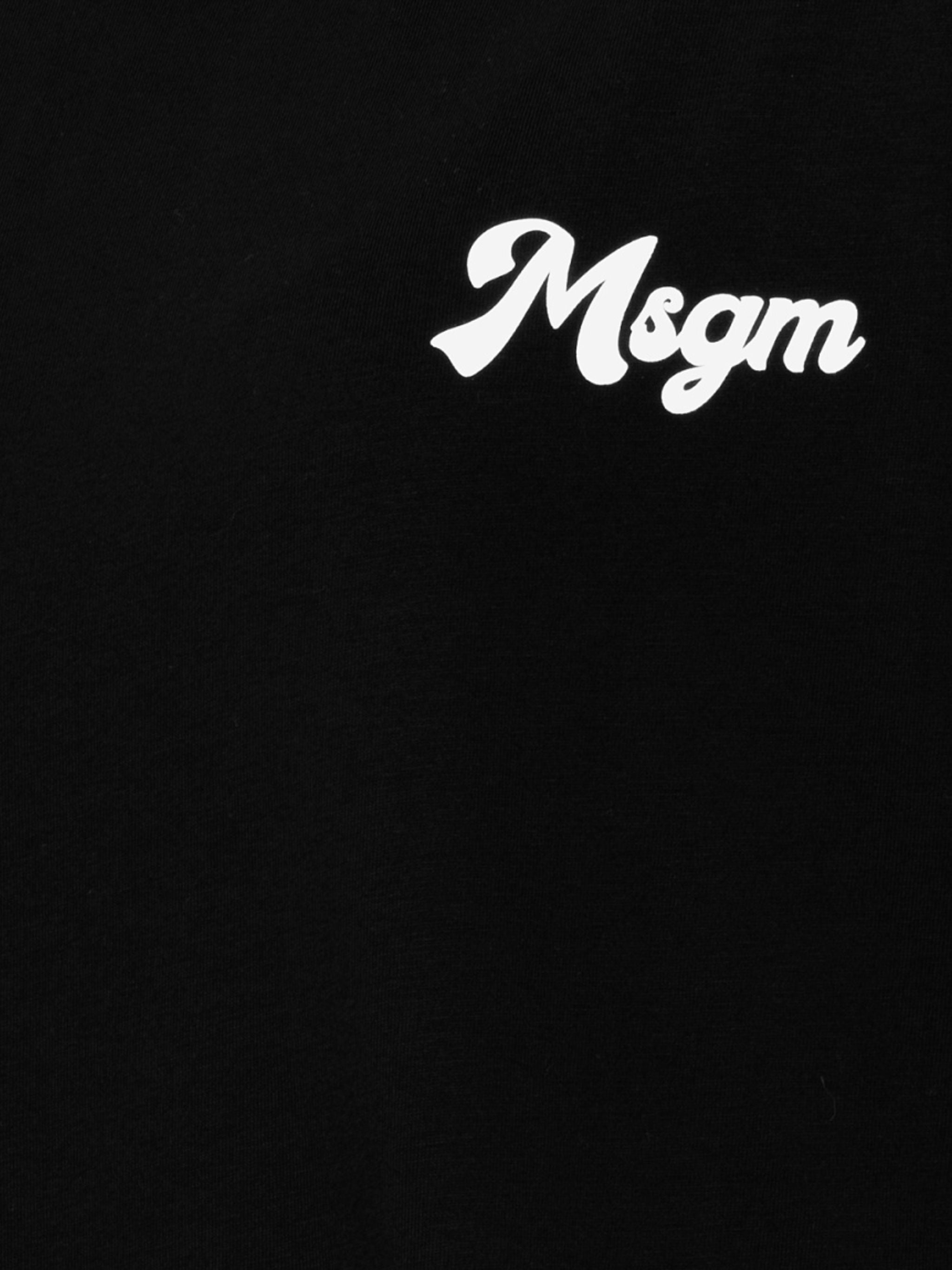 Msgm Crew Logo Black