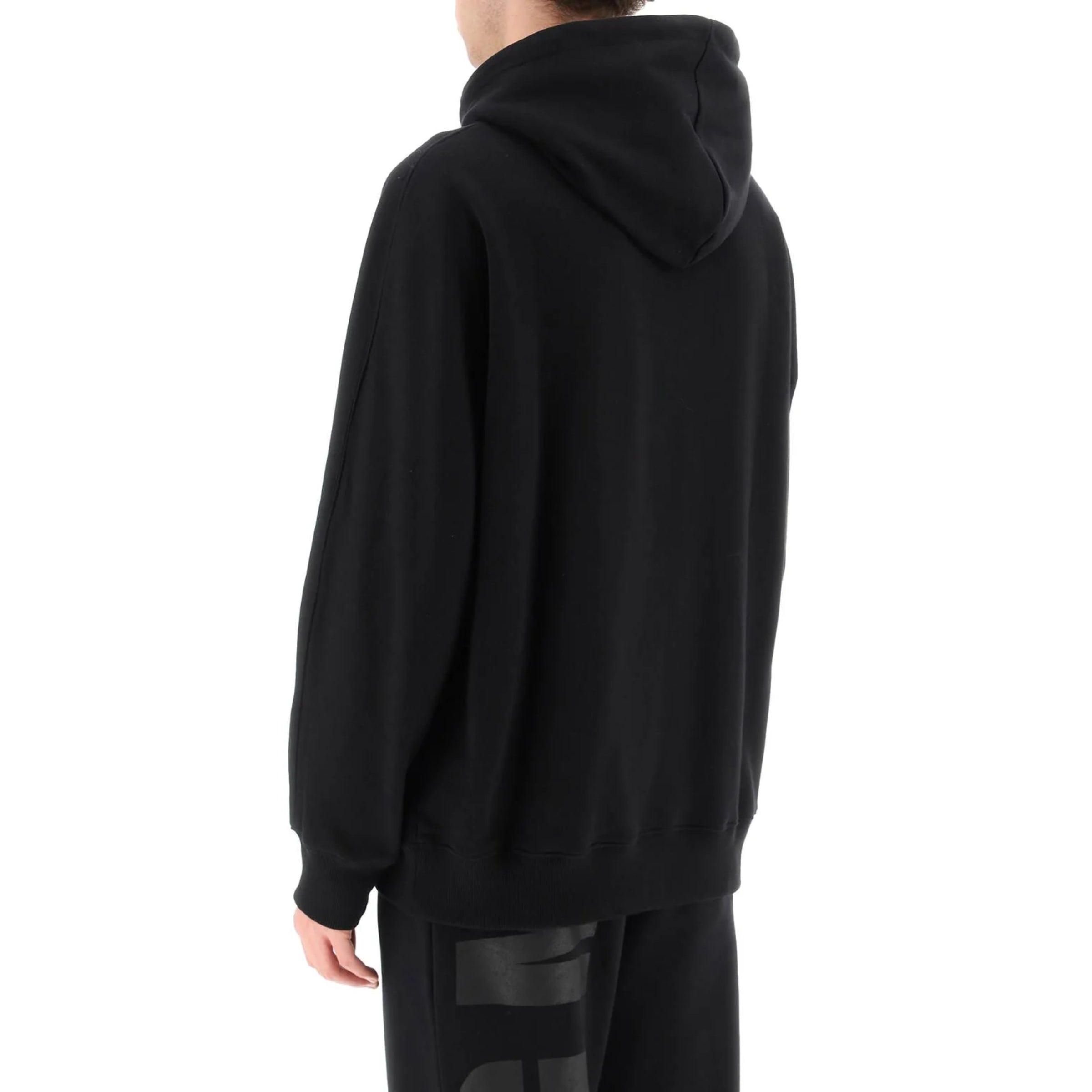 Msgm Hoodie Felpa Big Logo Black