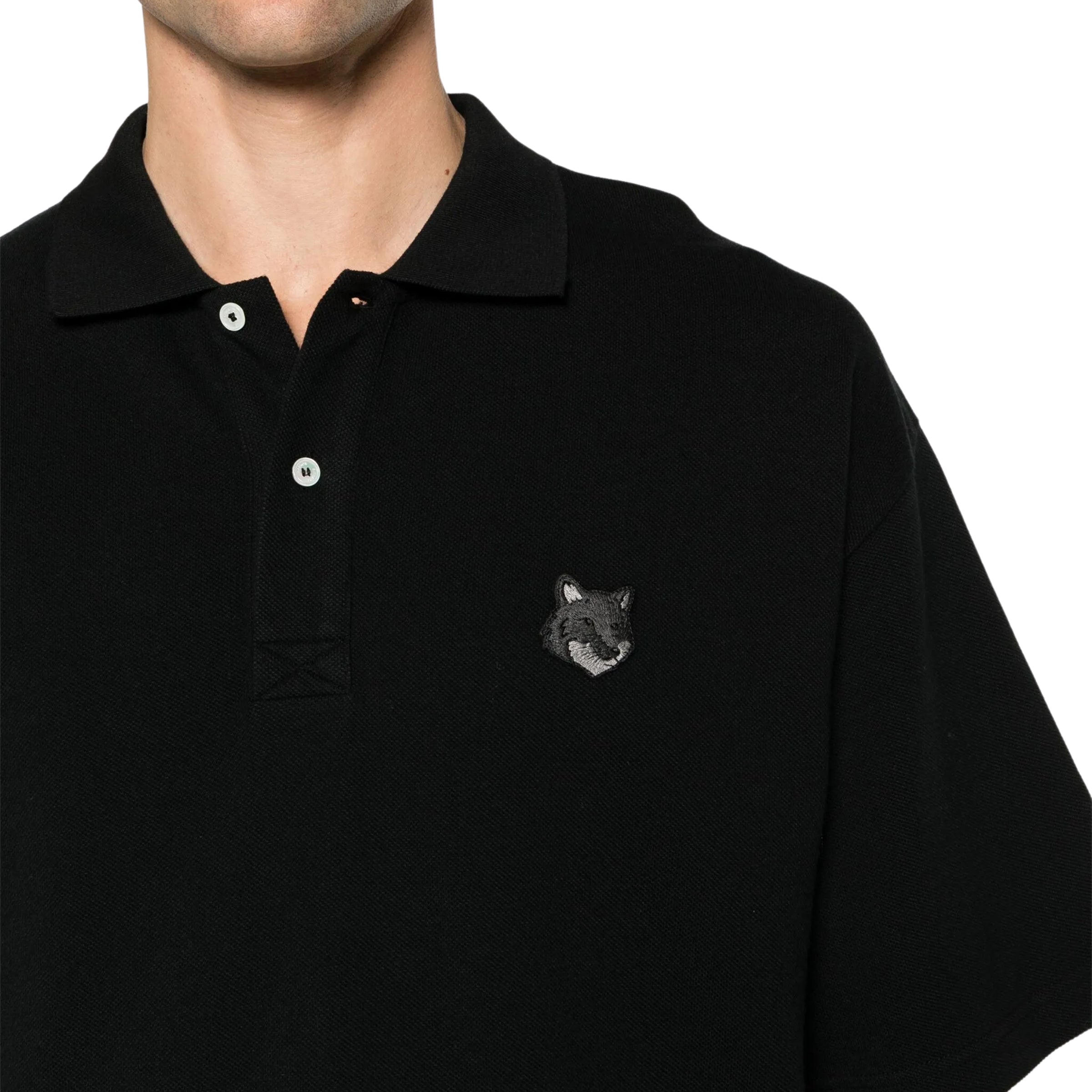 Maison Kitsune Golfer Bold Fox Head Black