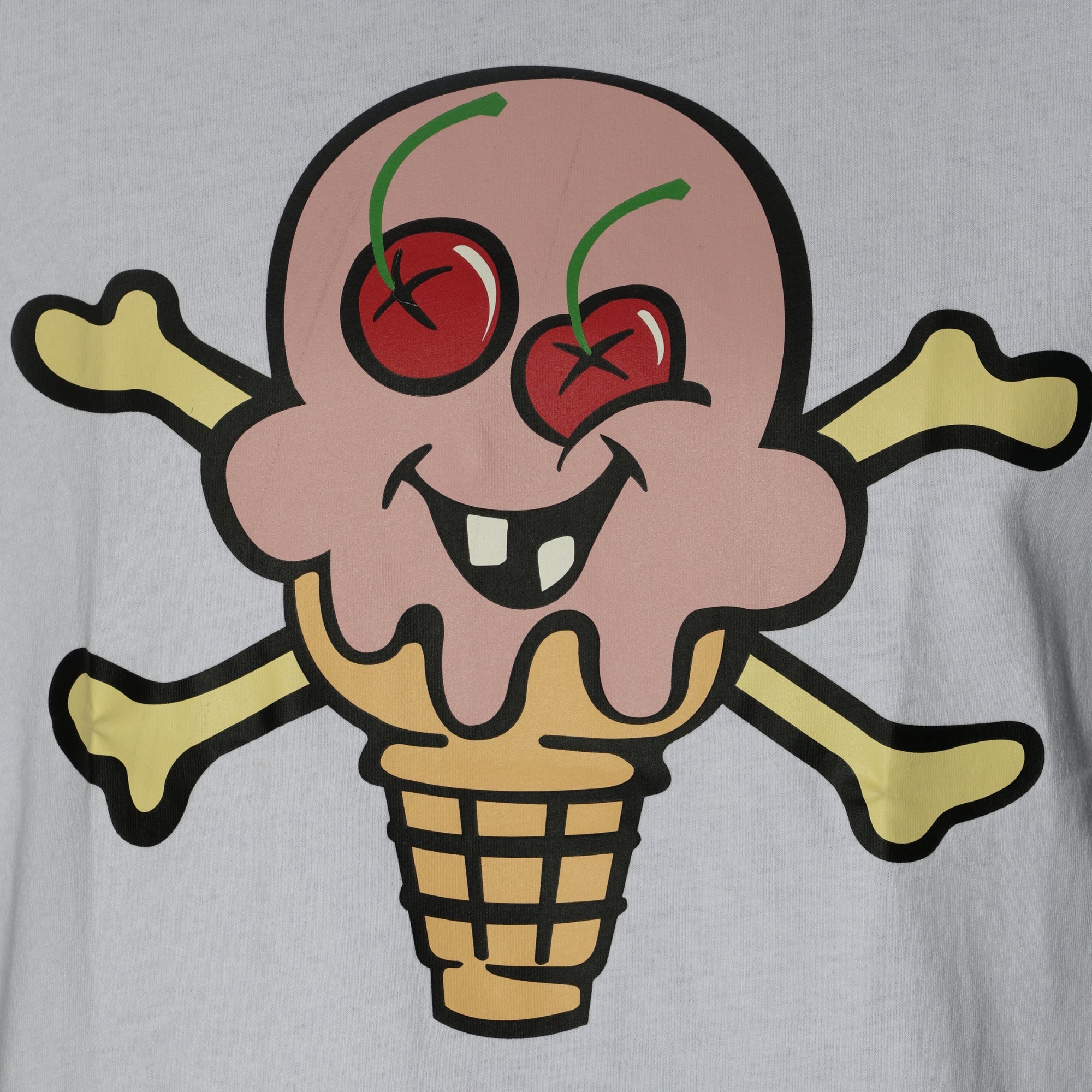 Ice-Cream T-Shirt Cones & Bones White