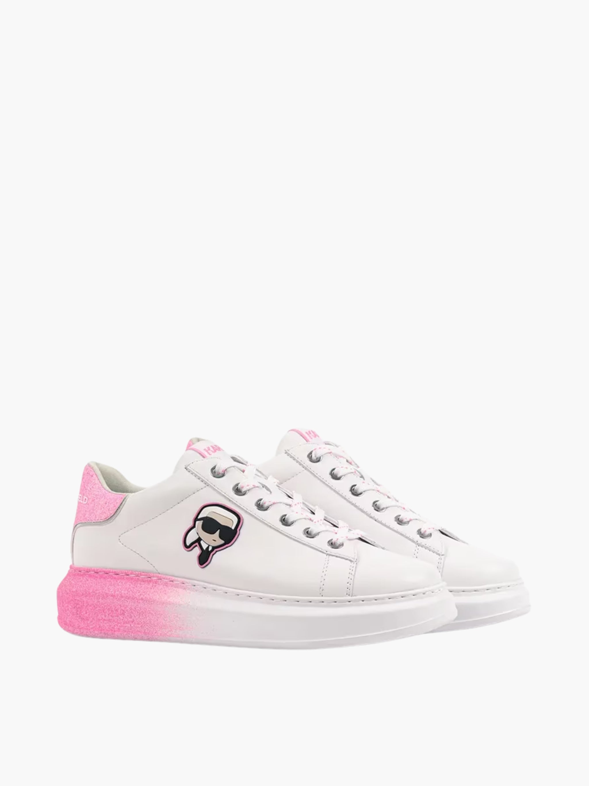 Karl Lagerfeld Sneaker KLL301 Kapri Ombre Nft Lo Lace White Lthr W/Pink