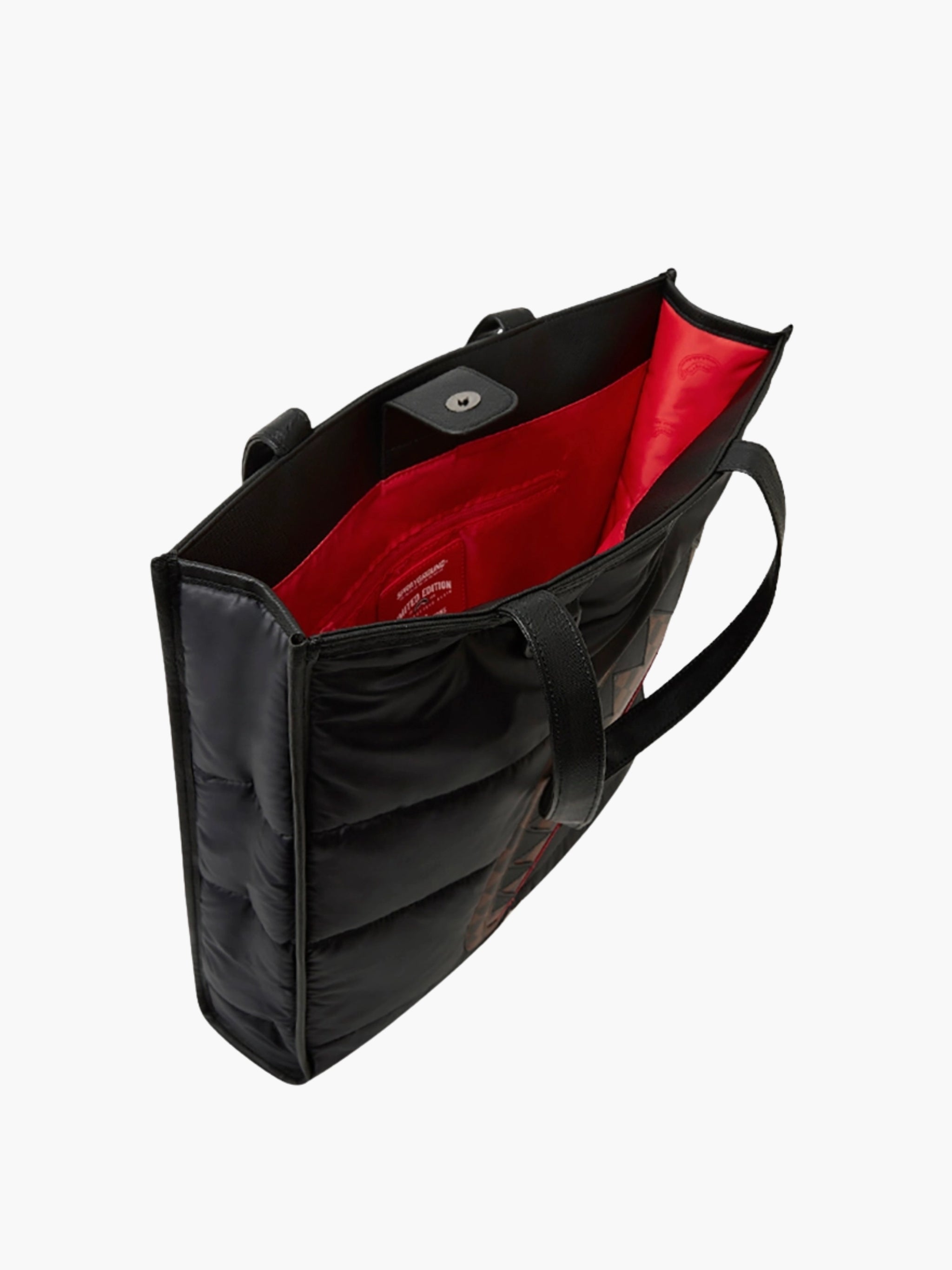 Spray Ground Bag Tote Puffer Sharks In Paris Black
