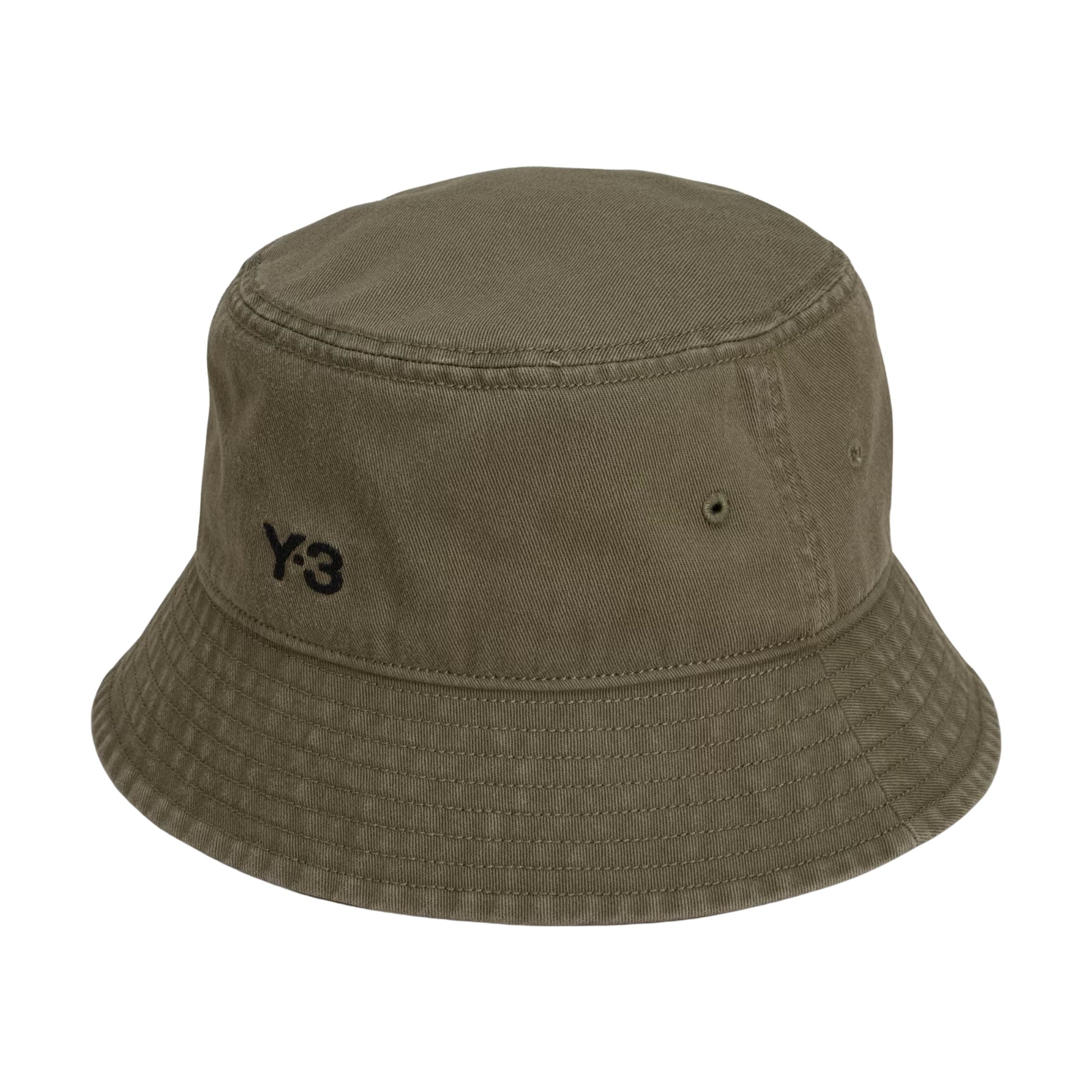 Y-3 Bucket Hat Logo Olive