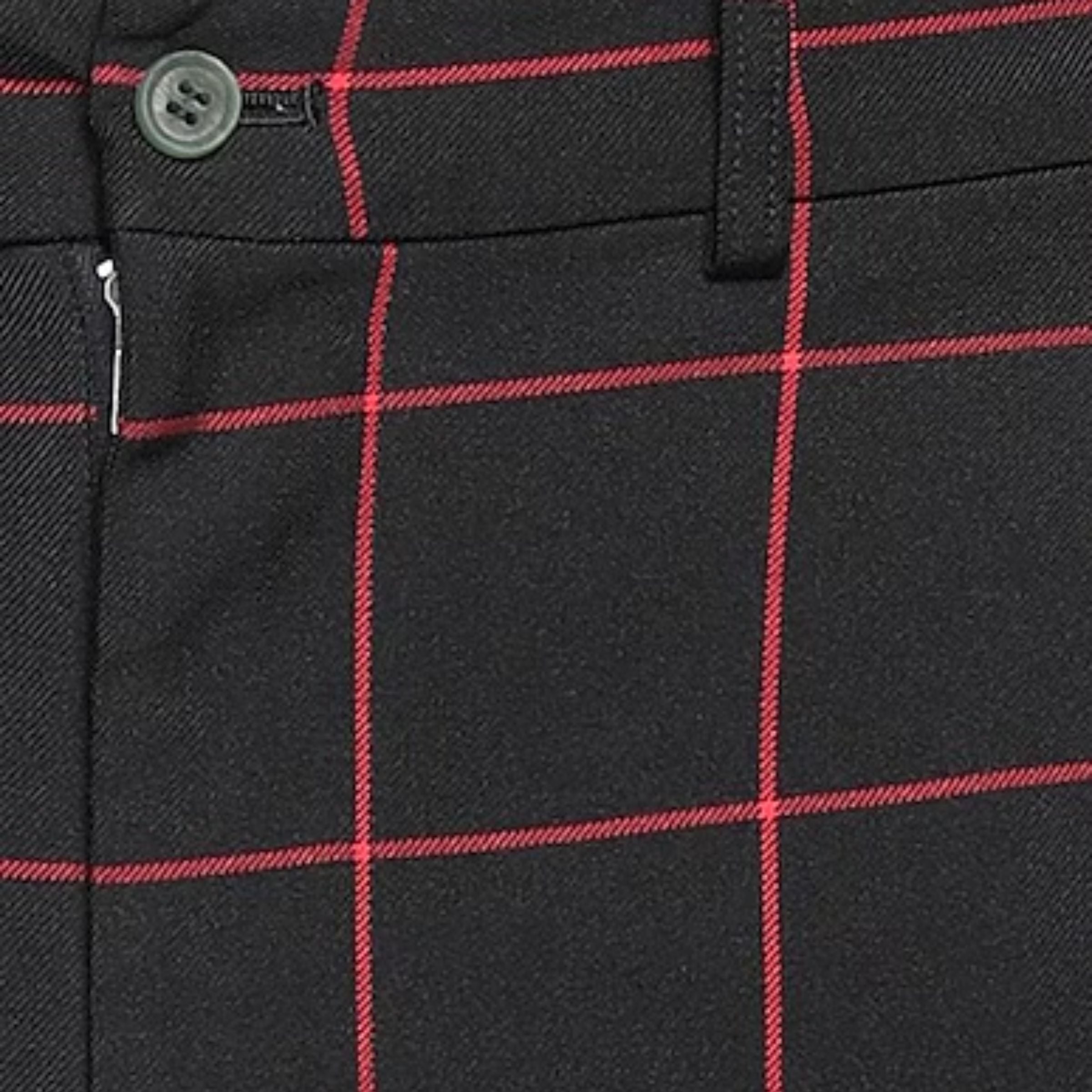 Comme Des Garcons Pants Window Pane Black-Red