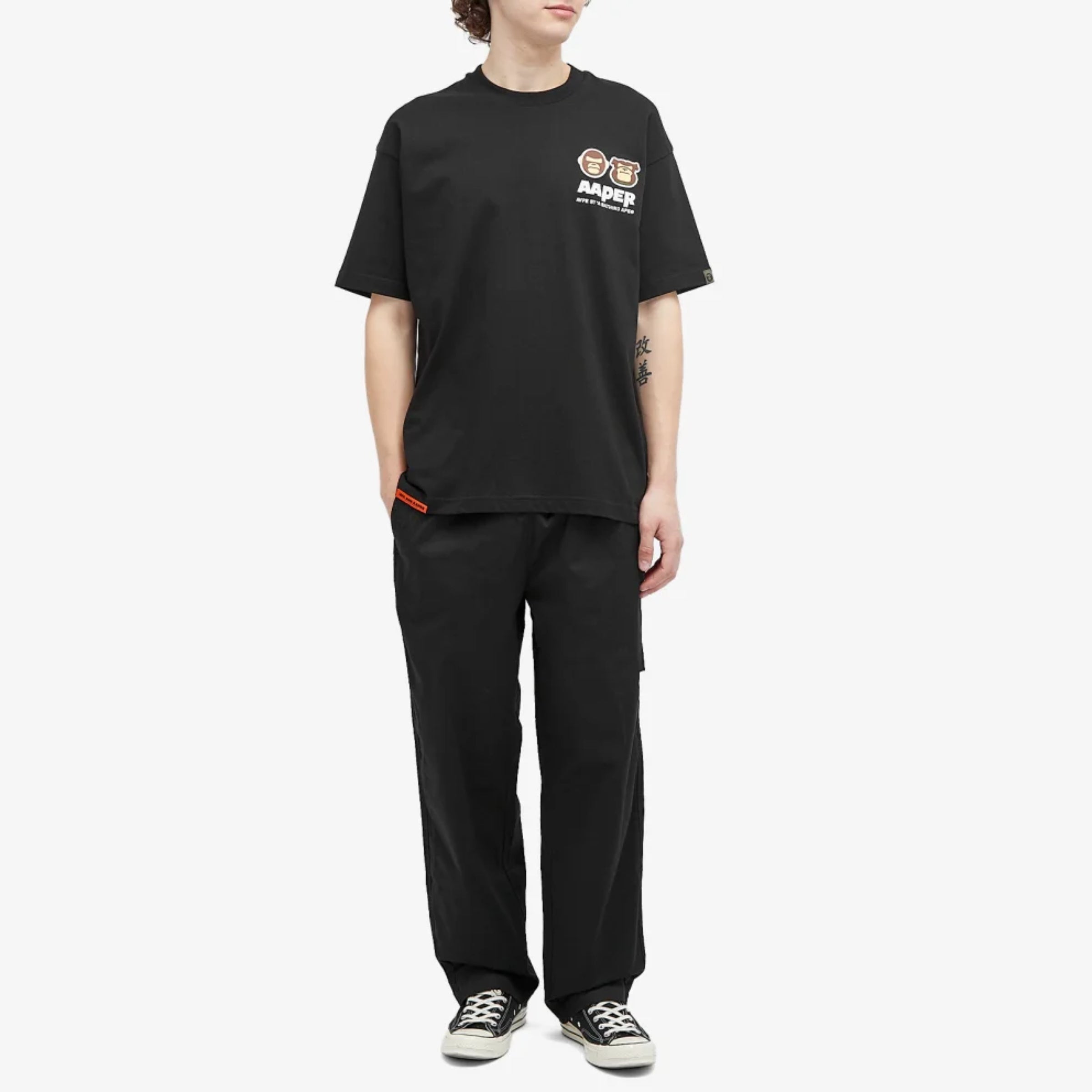 Aape T-Shirt Graphic Print Logo Black
