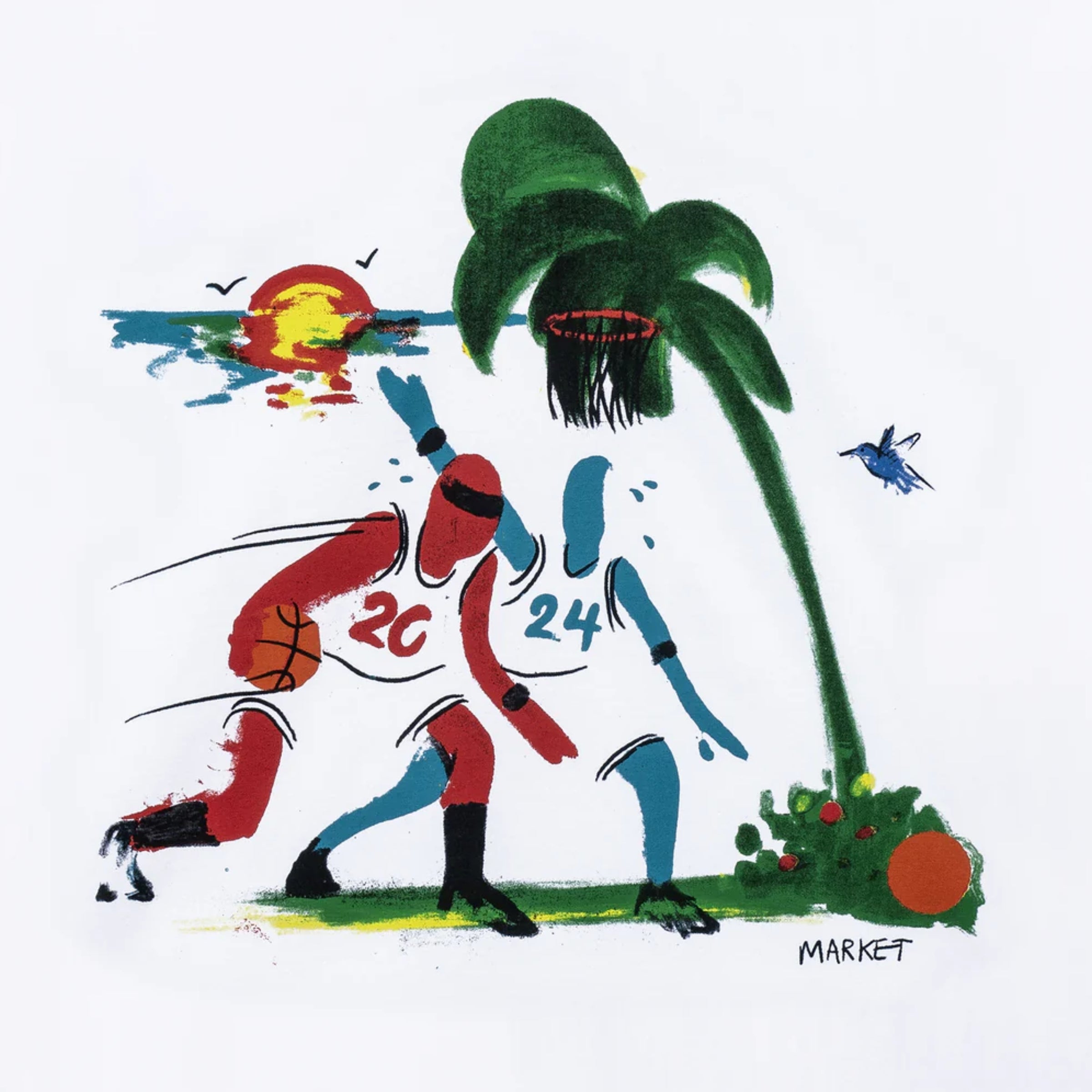 Market T-Shirt Players Paradise White