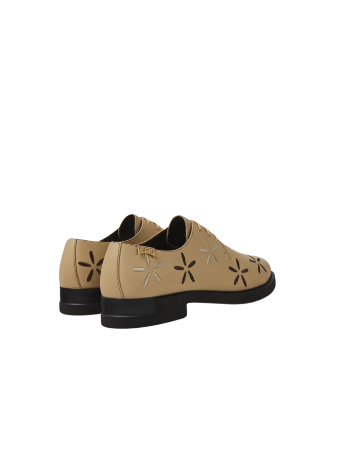 Camper Ladies Shoe Serv.Bojito Cut Out Flowers Tan