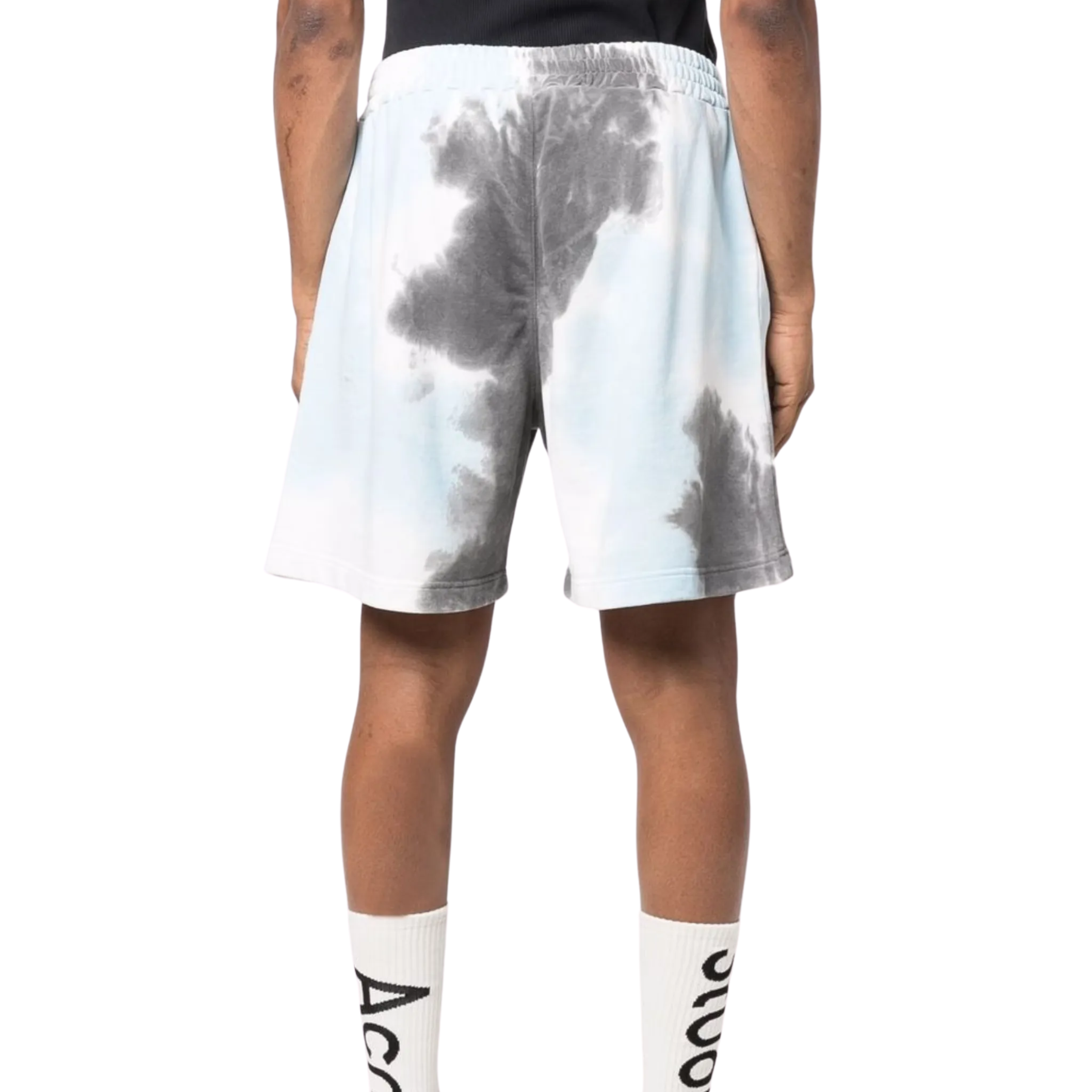 Msgm Shorts Dyed White-Charcoal