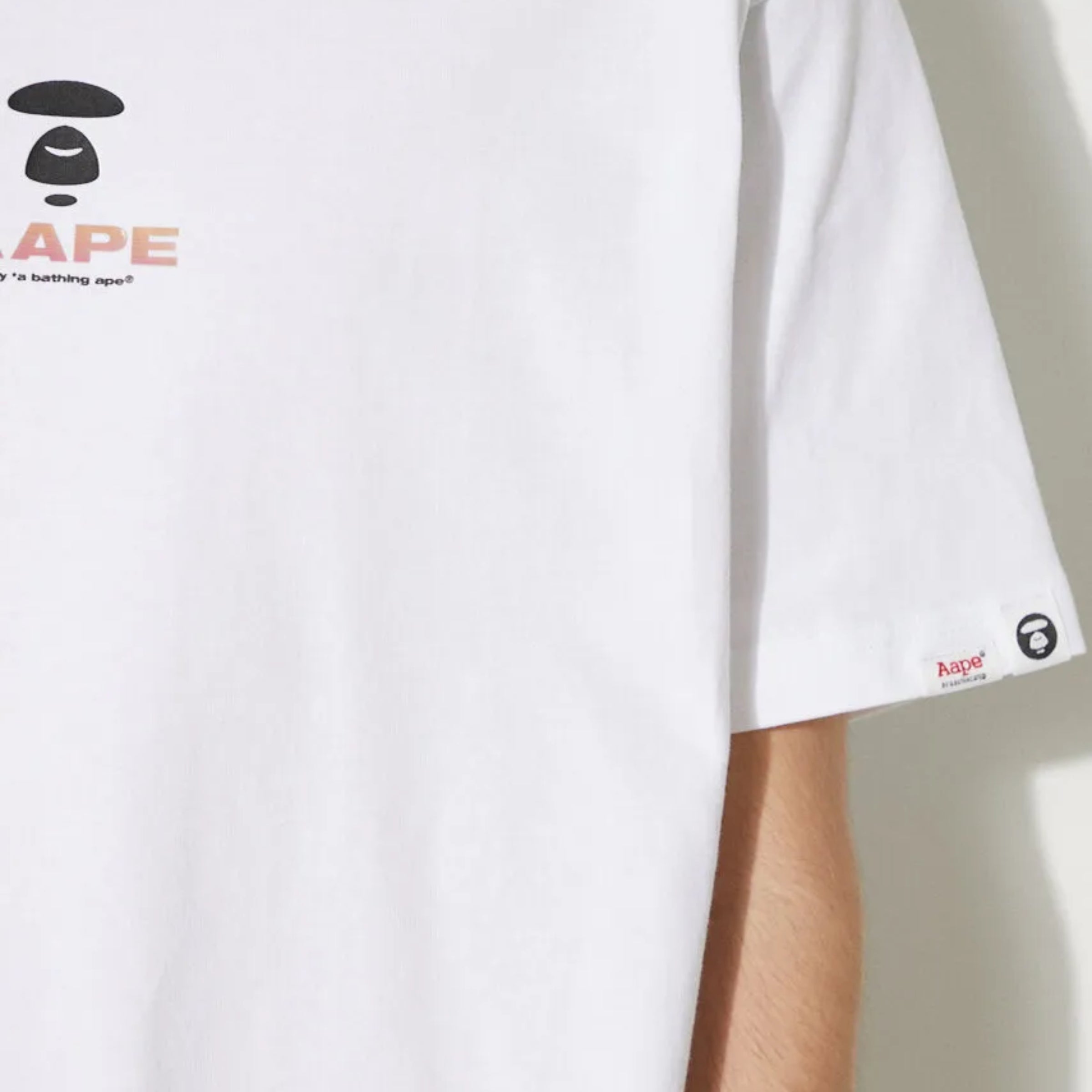 Aape T-Shirt Moon Face Logo White