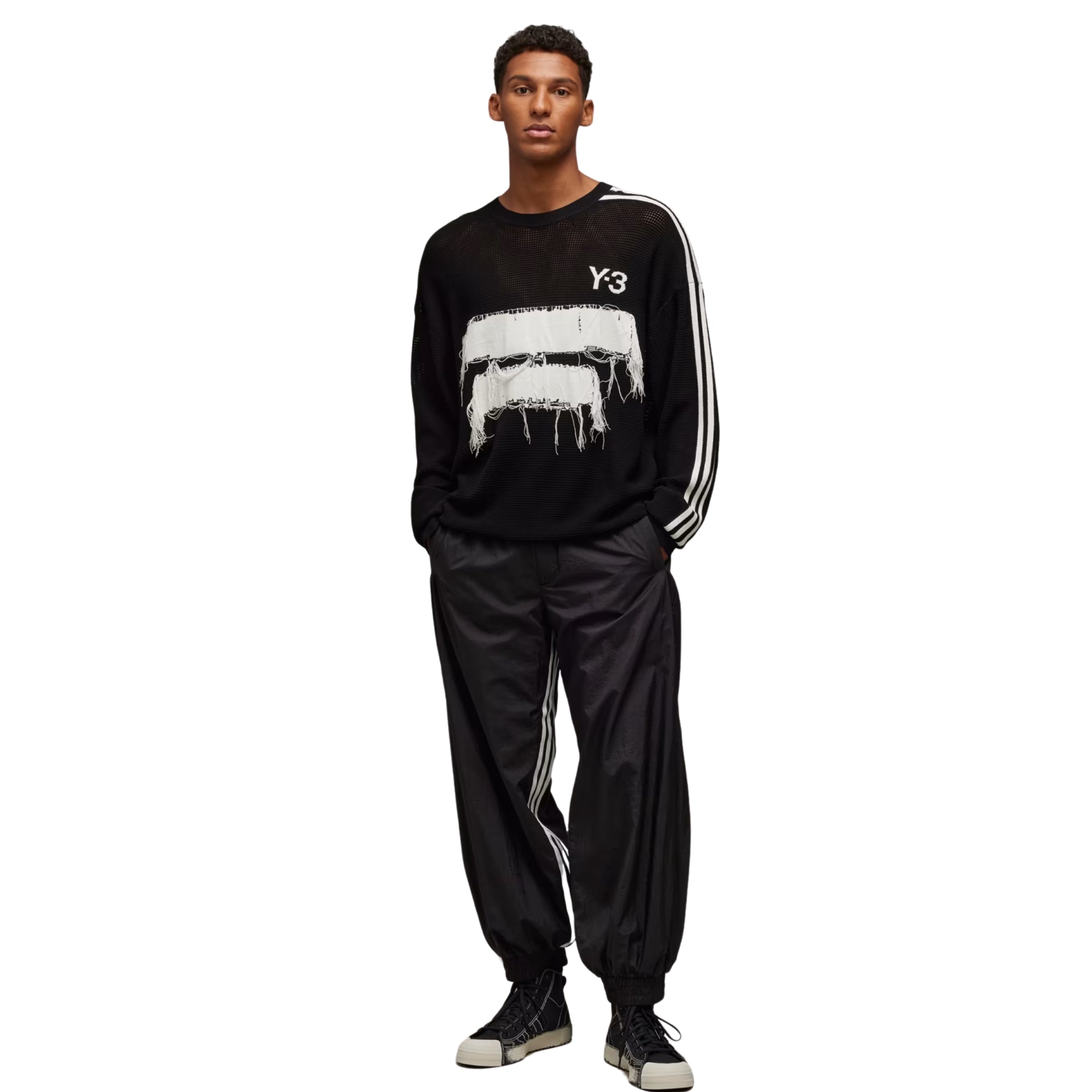 Y-3 Sweater U Gfx Knit Black