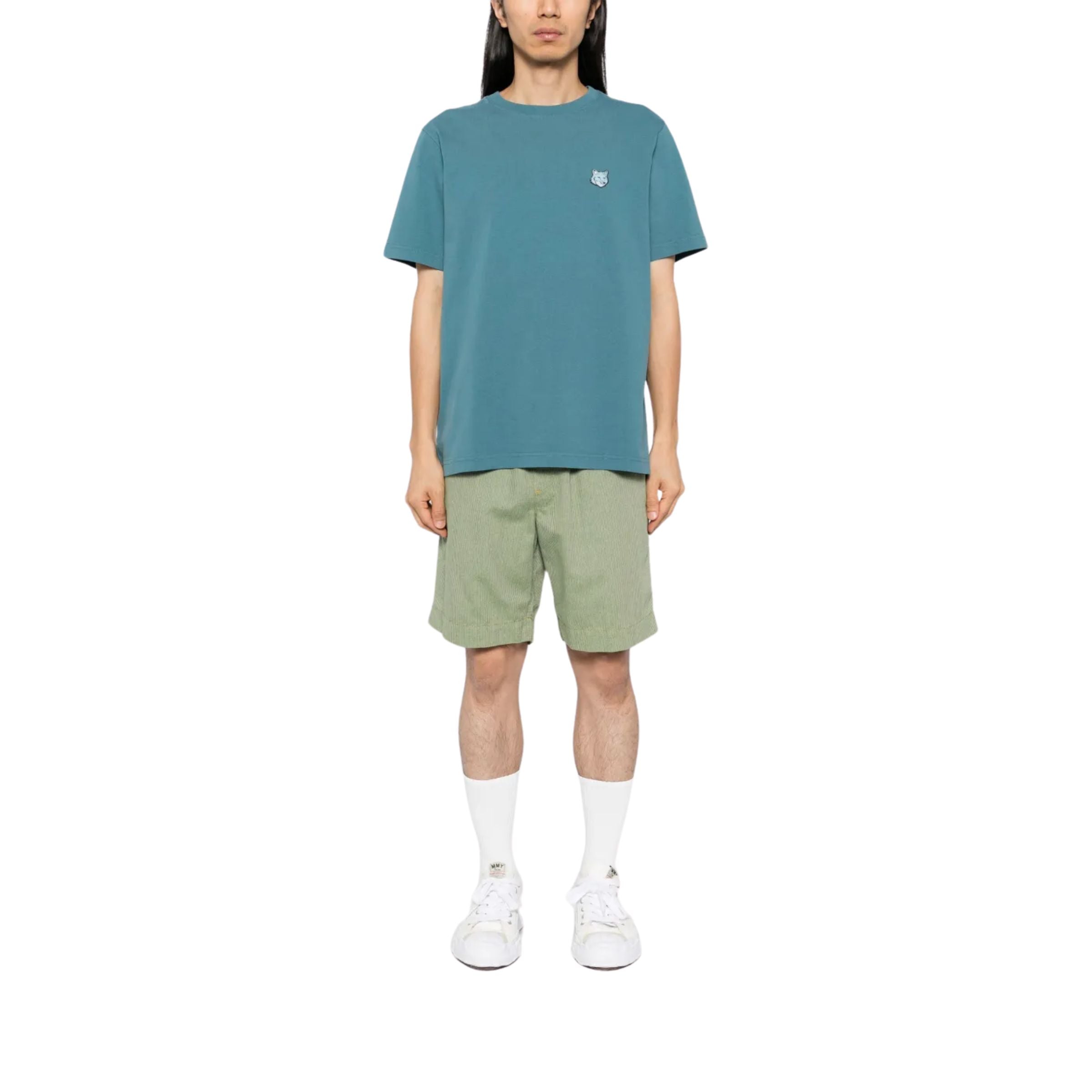 Maison Kitsune T-Shirt Bold Fox Head Lake Blue