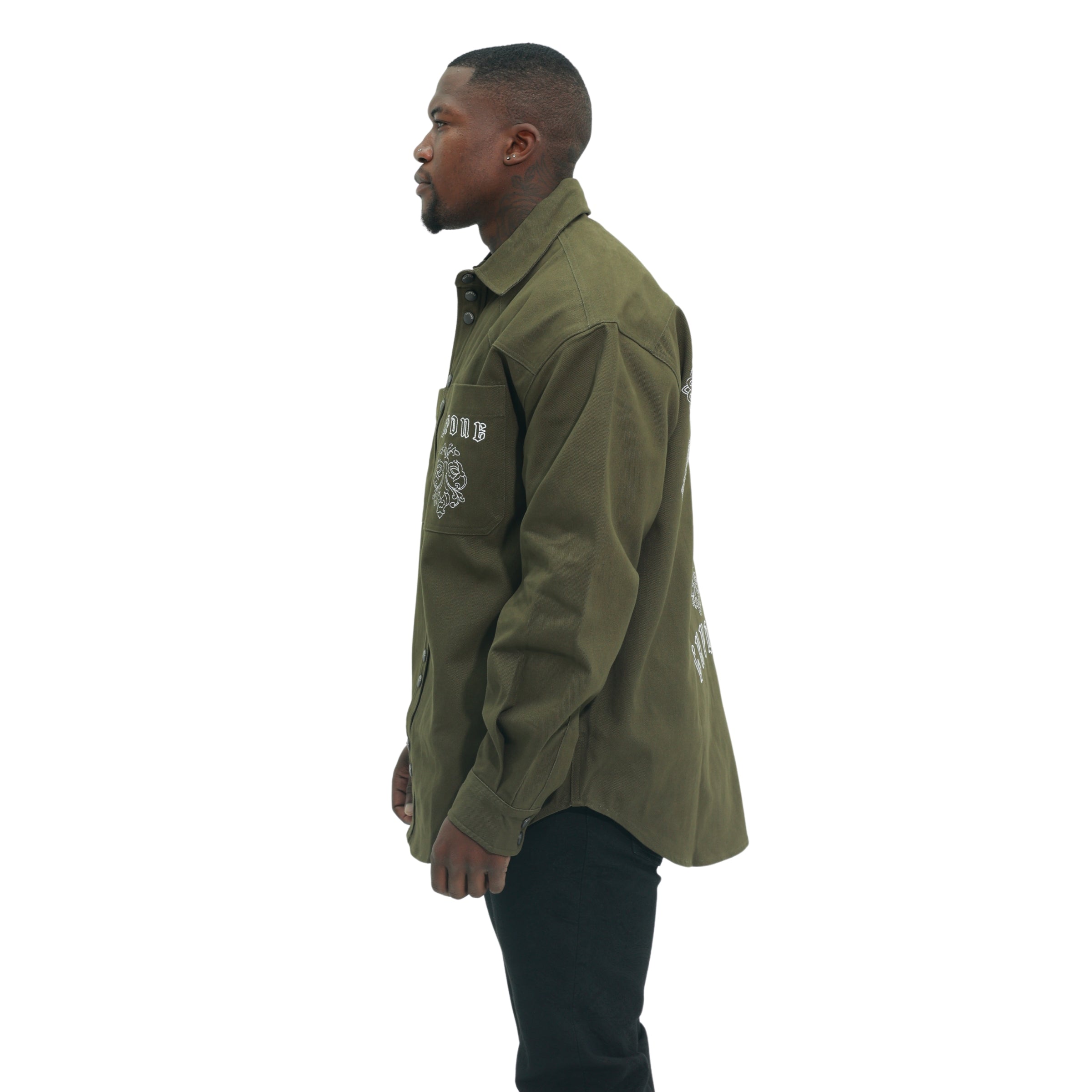 Capone Overshirt Buttoned Up Green