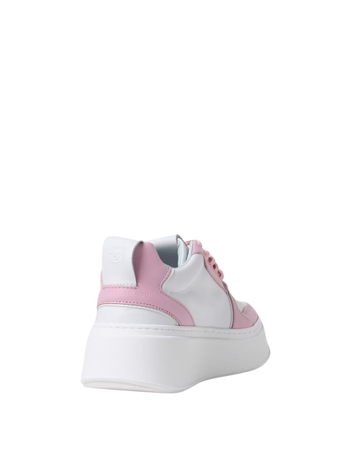 Chiara Ferragni Sneaker School Leather White-Pink