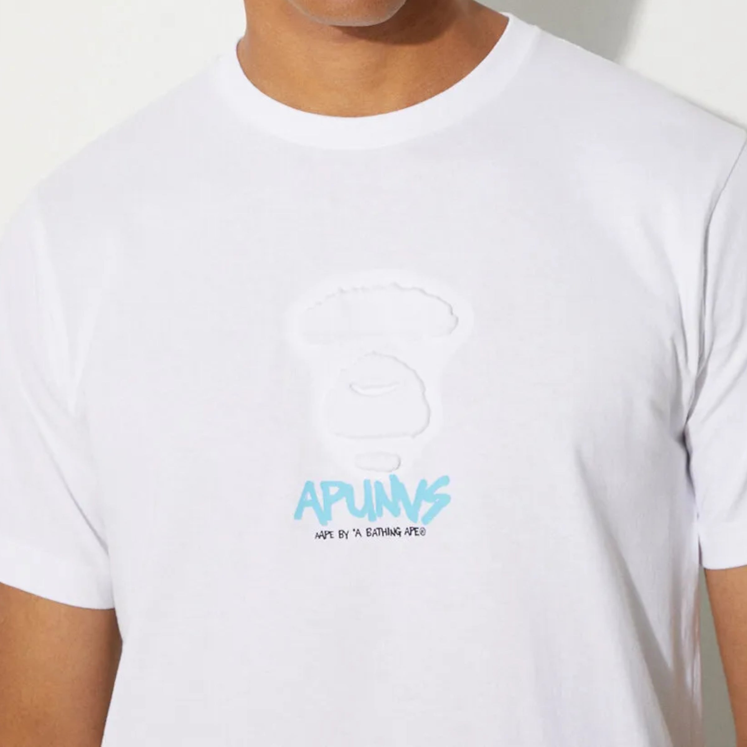 Aape T-Shirt Moon Face Logo White