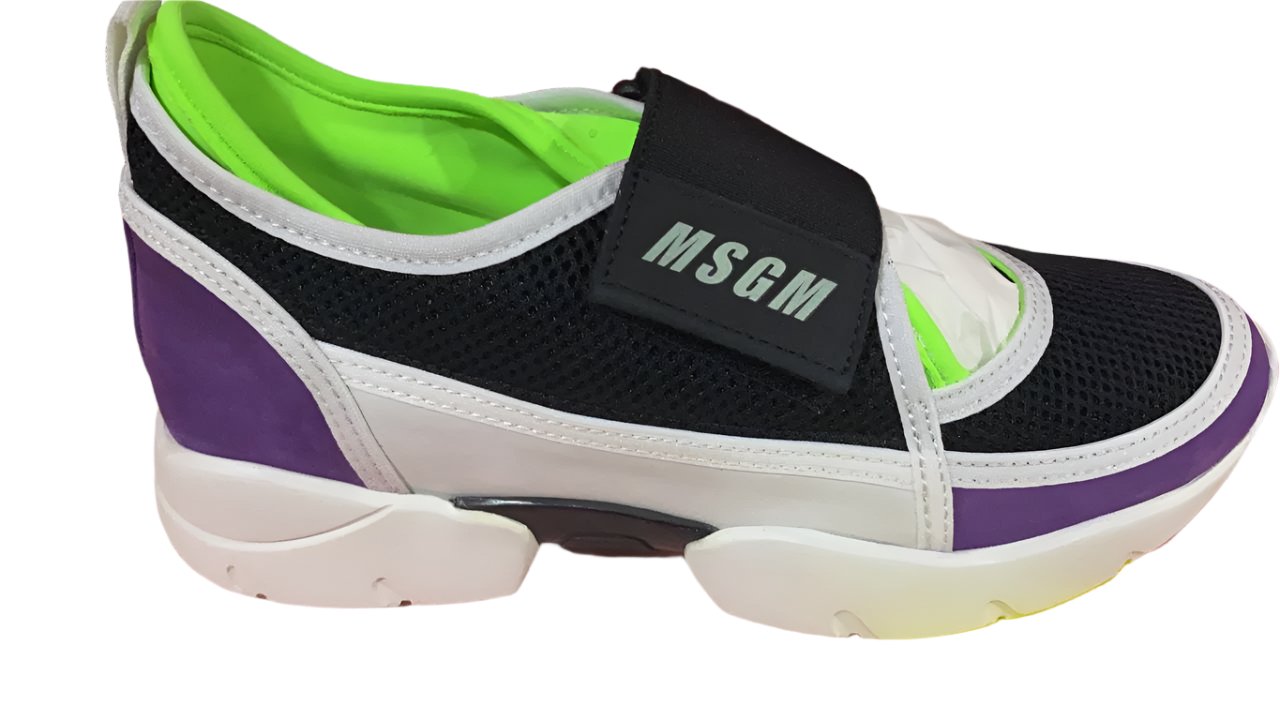 Msgm Sneaker Ladies Strap White-Purple