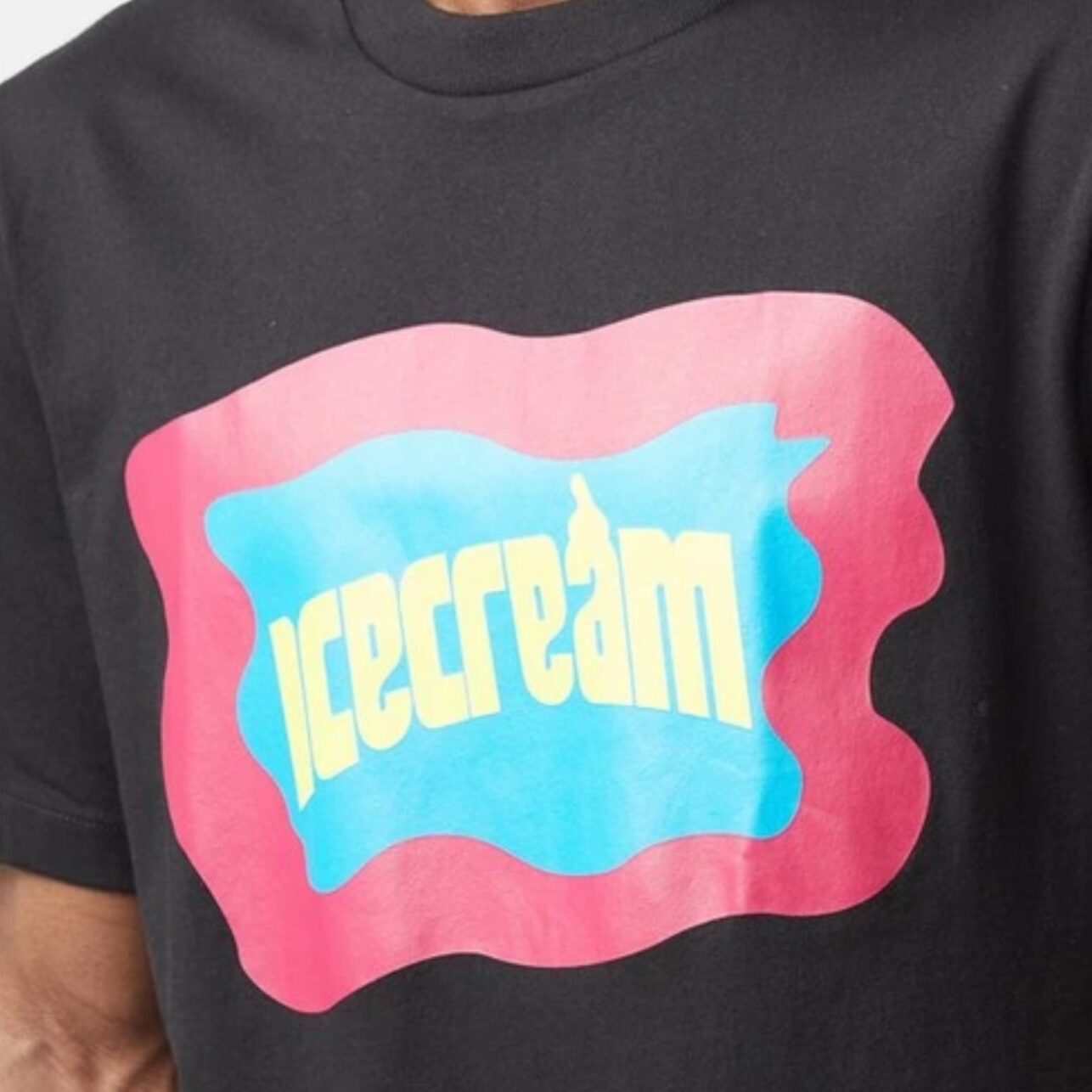 Ice Cream T-Shirt Block Logo Black