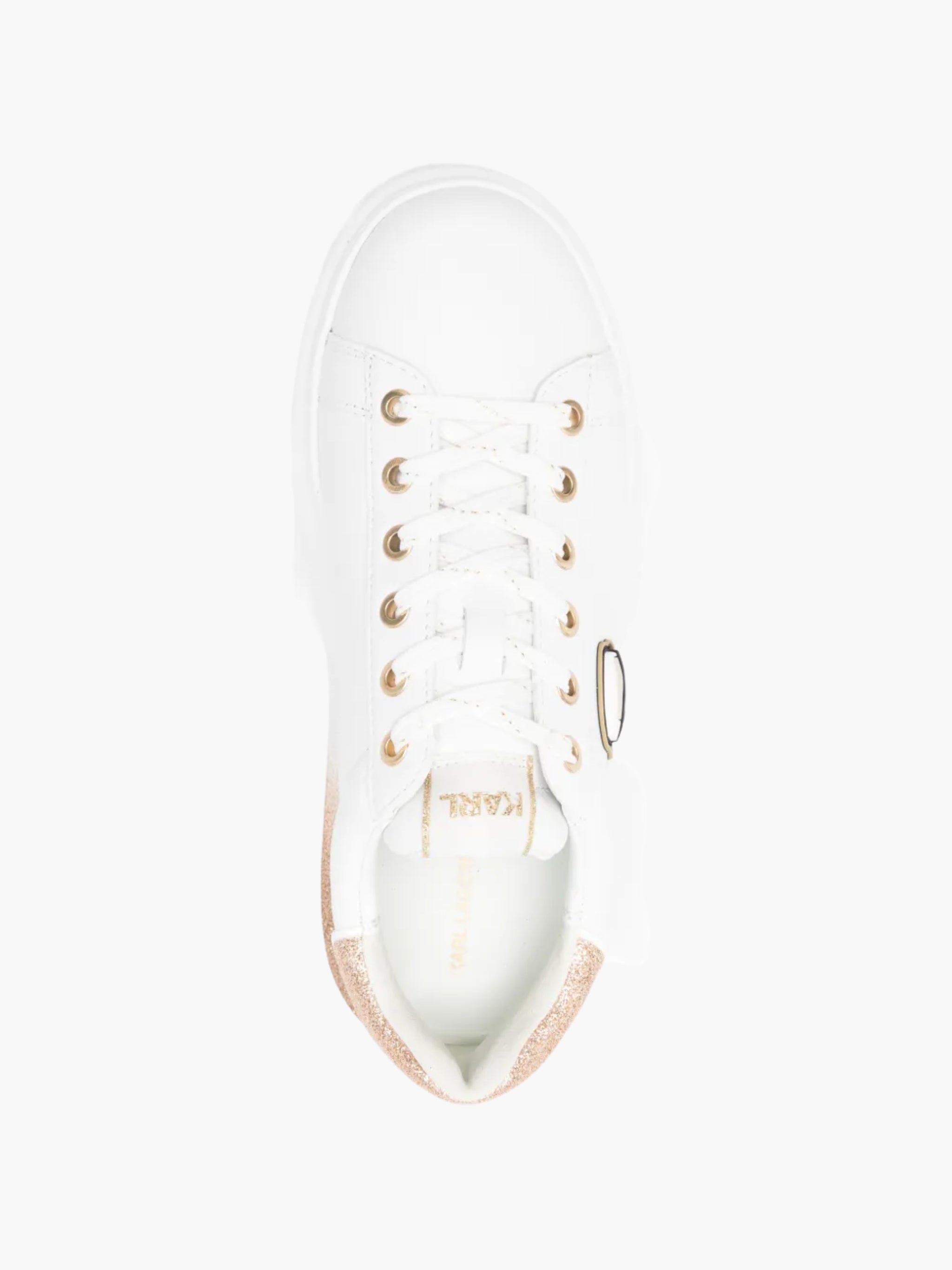 Karl Lagerfeld Sneaker KLL300 Kapri Ombre Nft Lo Lace White Lthr W/Gold