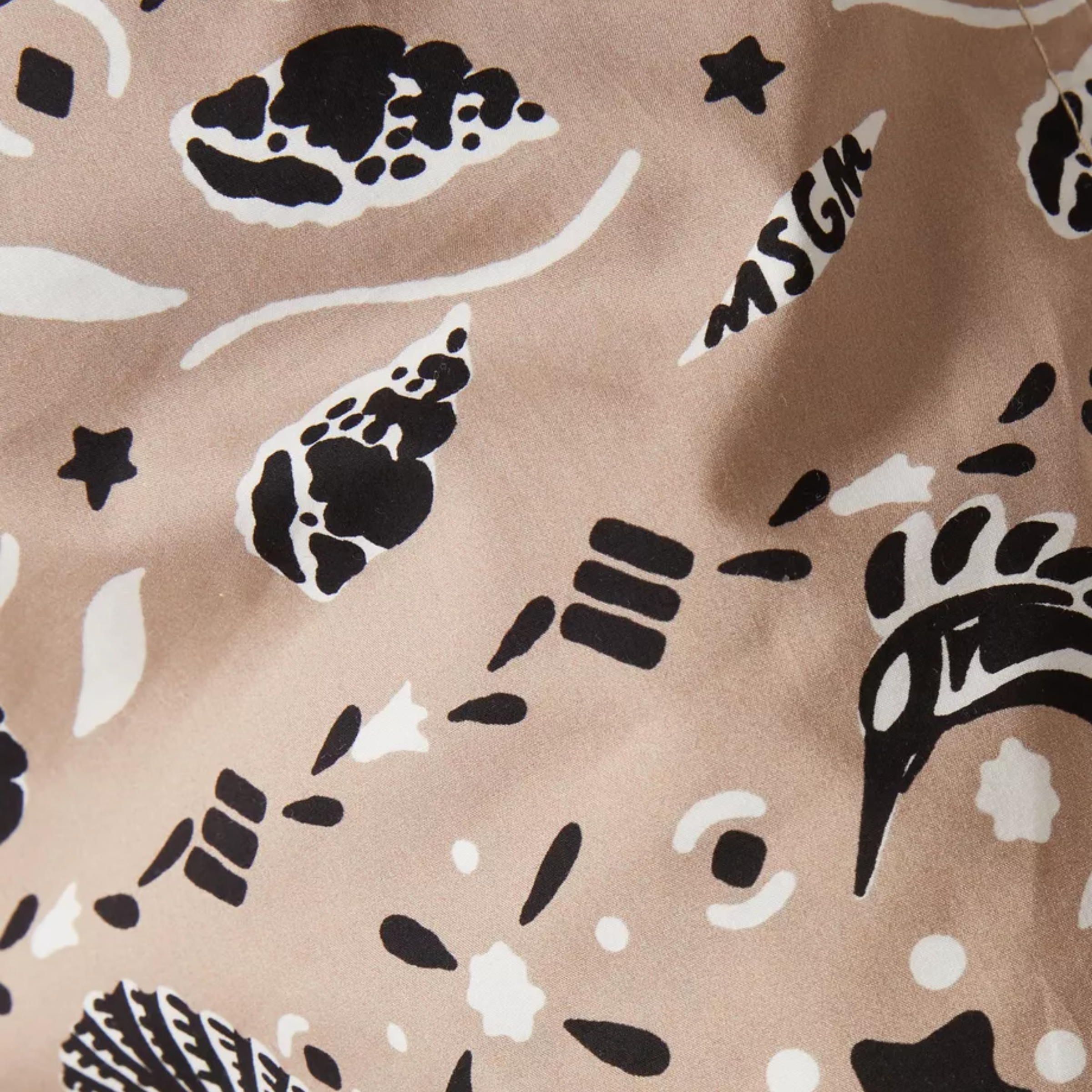 Msgm Shorts Themed Light Brown