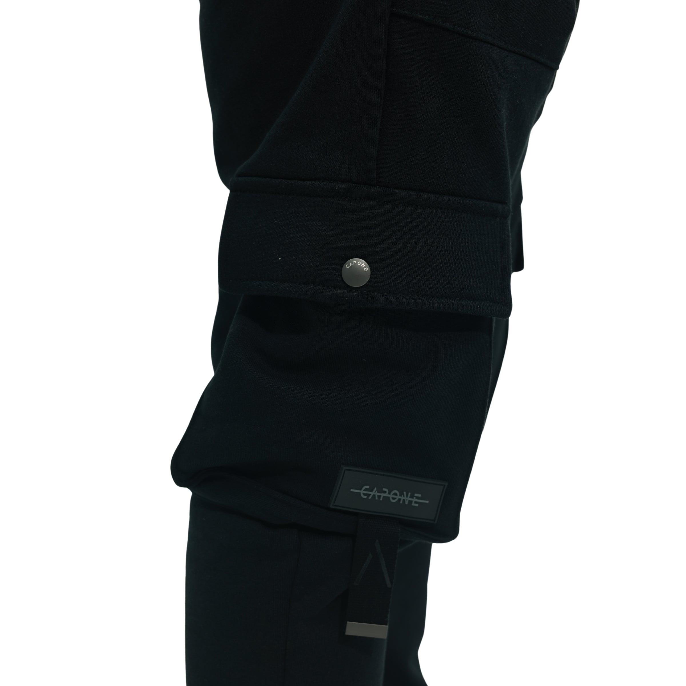Capone Cargo Sweatpants Double Sided Pockets Black