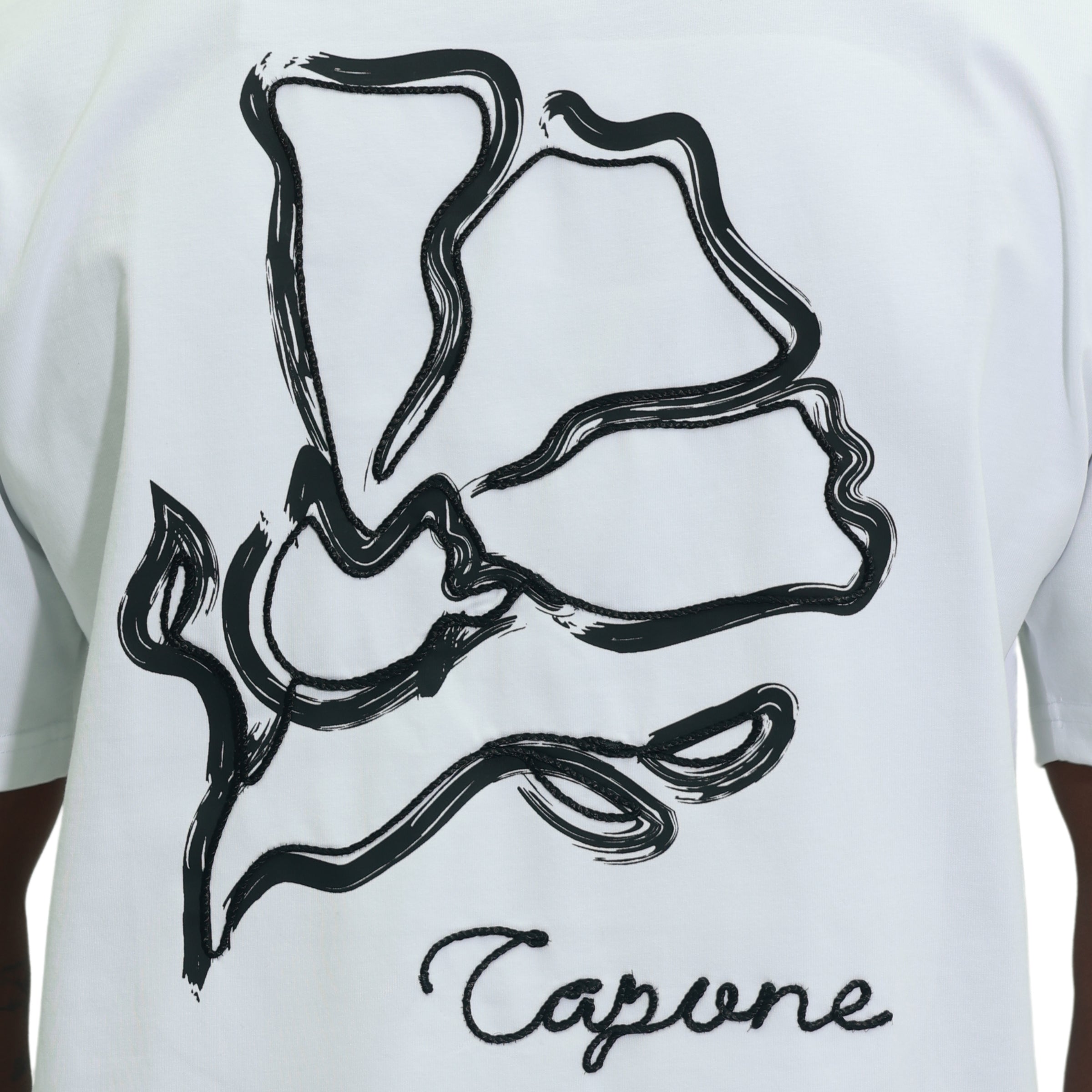 Capone T-Shirt Back Floral Print White