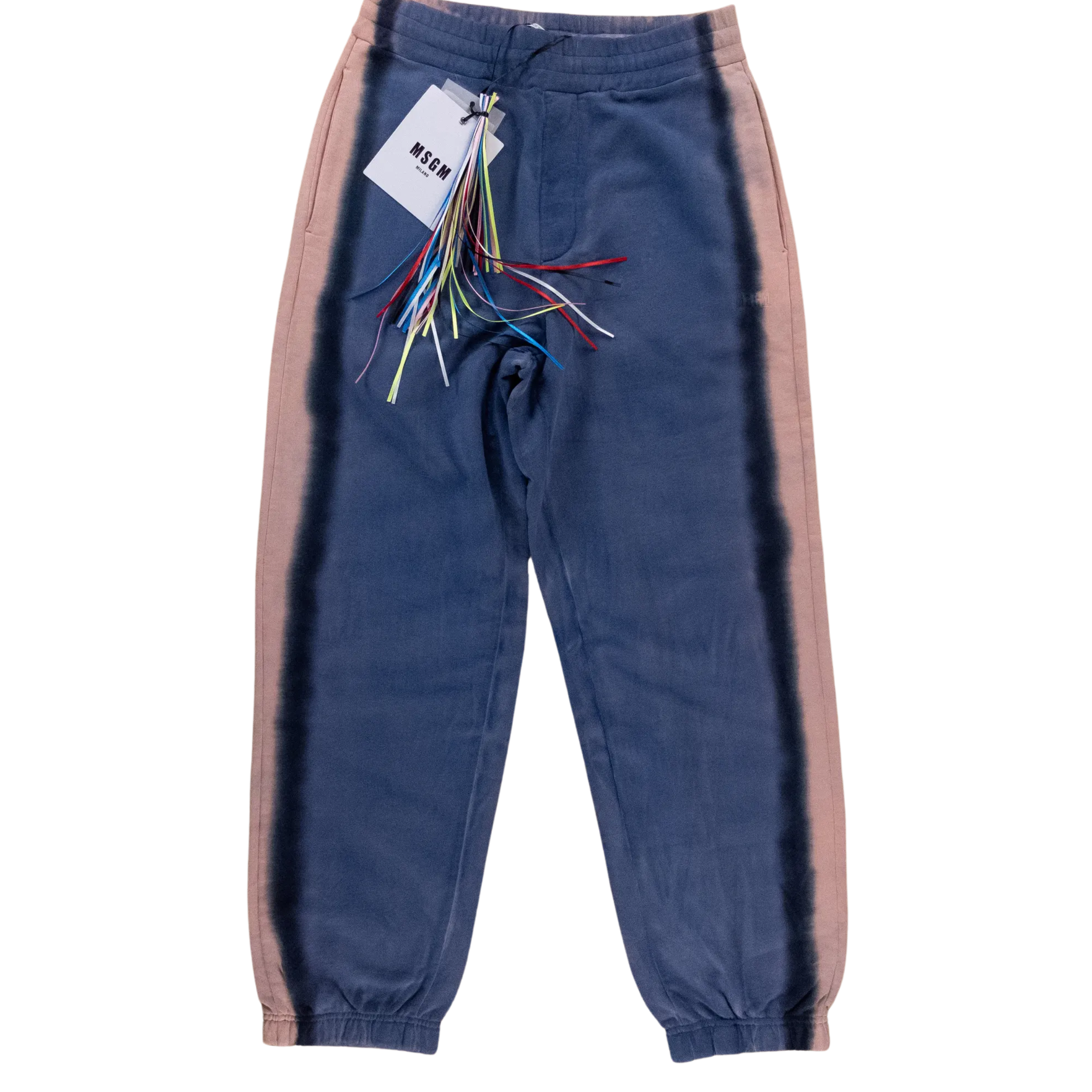 Msgm Track Pants Stripe Blue-Beige