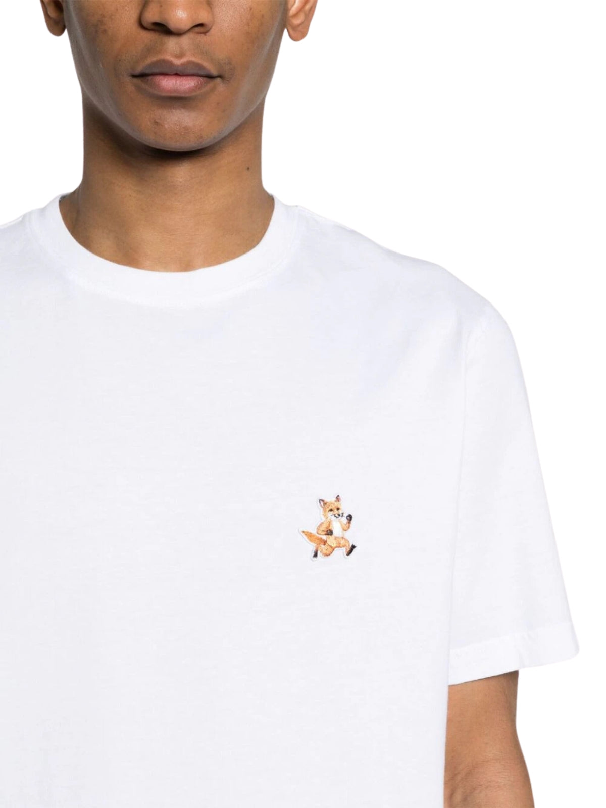 Maison Kitsune T-Shirt Speedy Fox Patch Comfort White