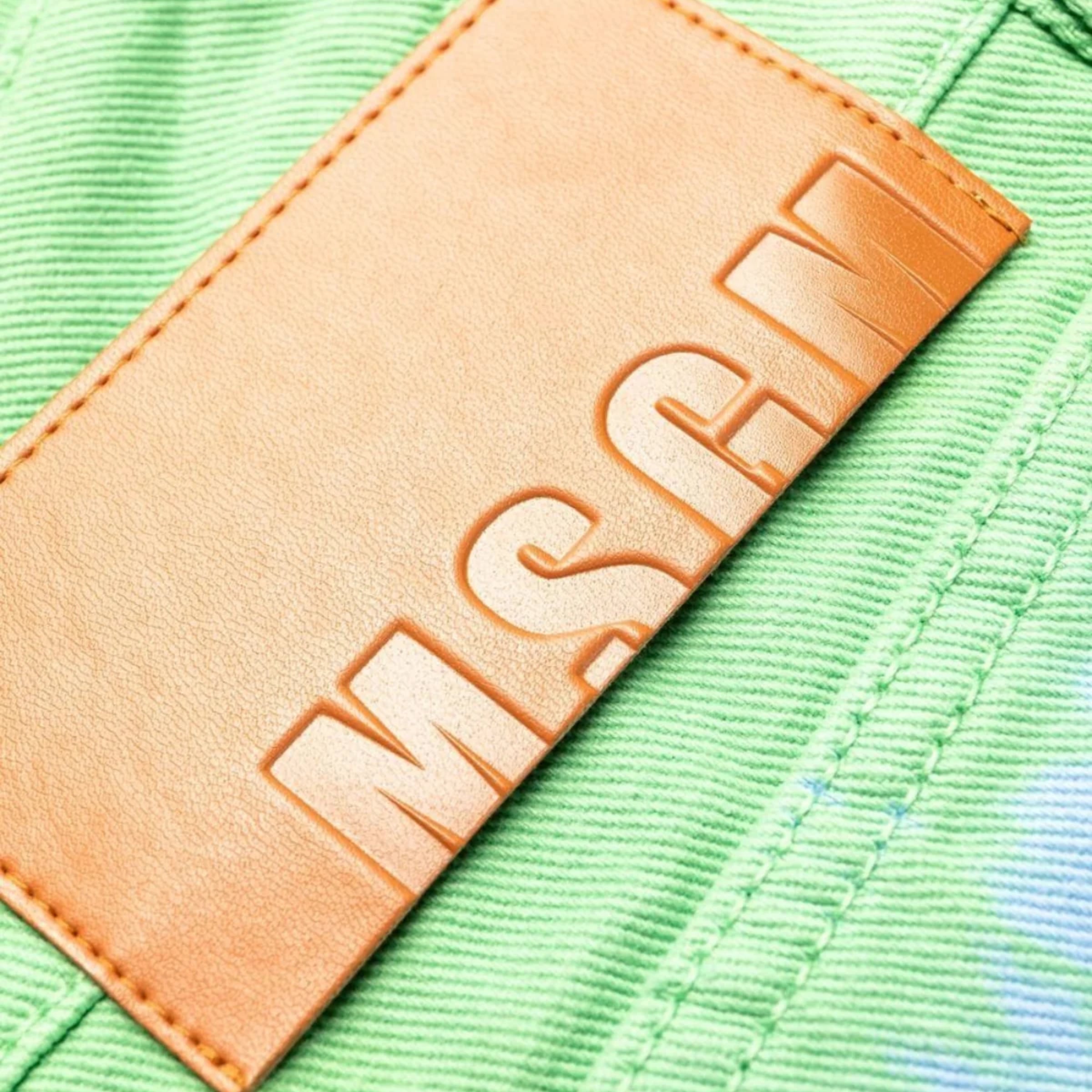 Msgm Jeans Two Tone Green-Blue