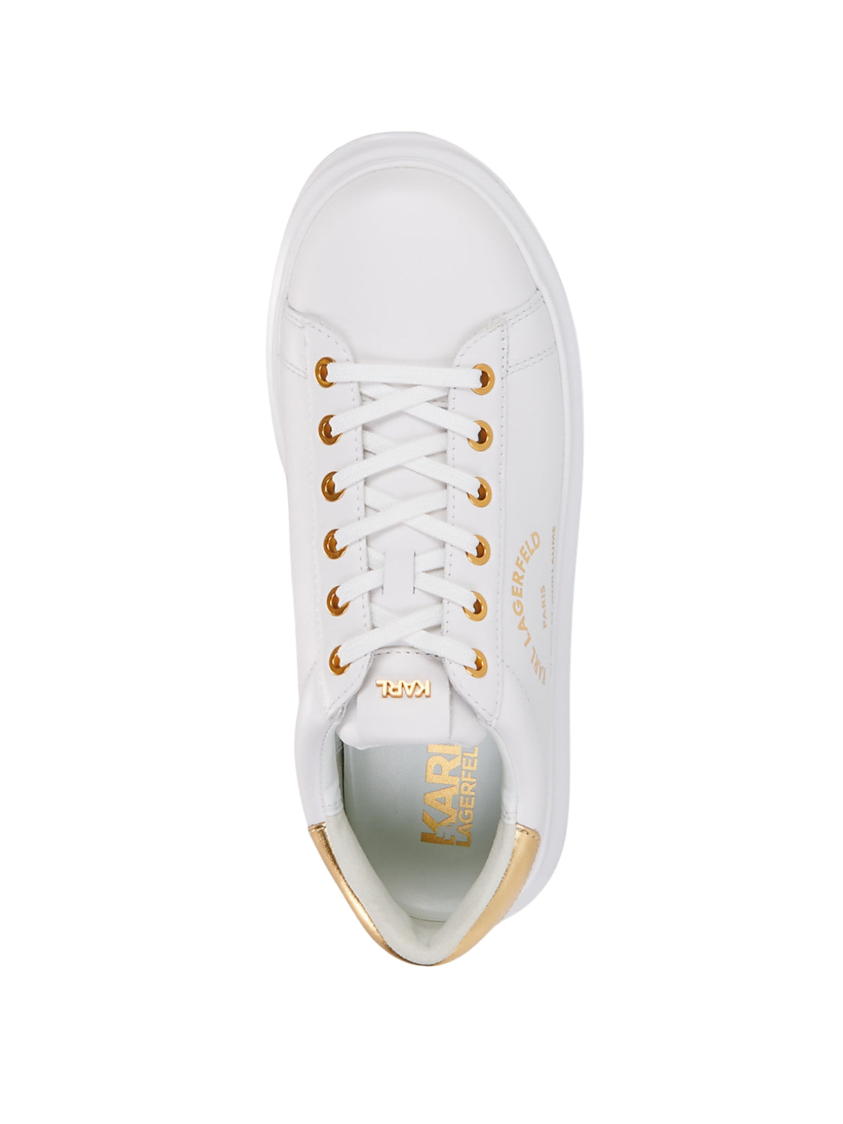 Karl Lagerfeld Ladies Sneaker Kapri Maison White-Gold