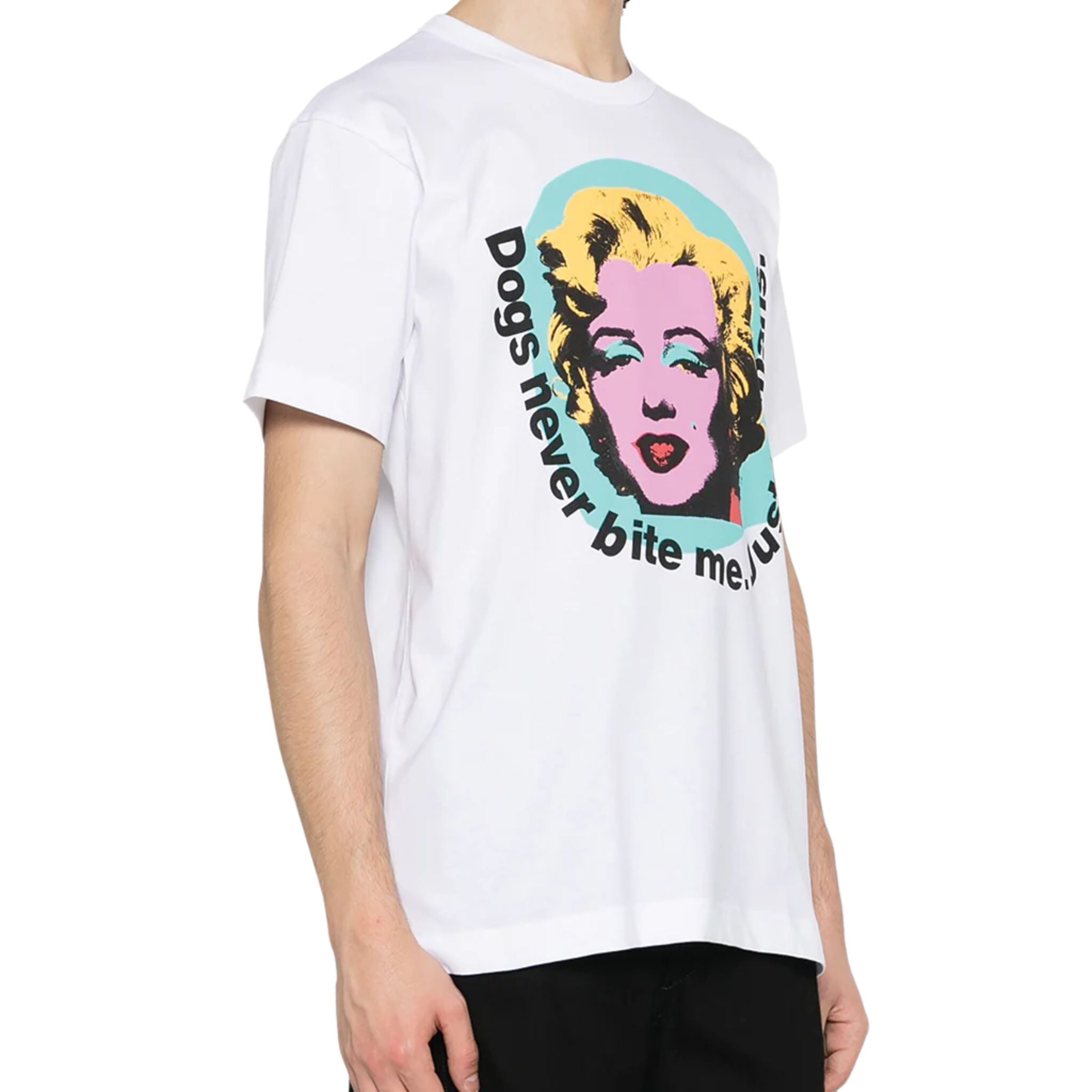 Comme Des Garcons T-Shirt Slogan White