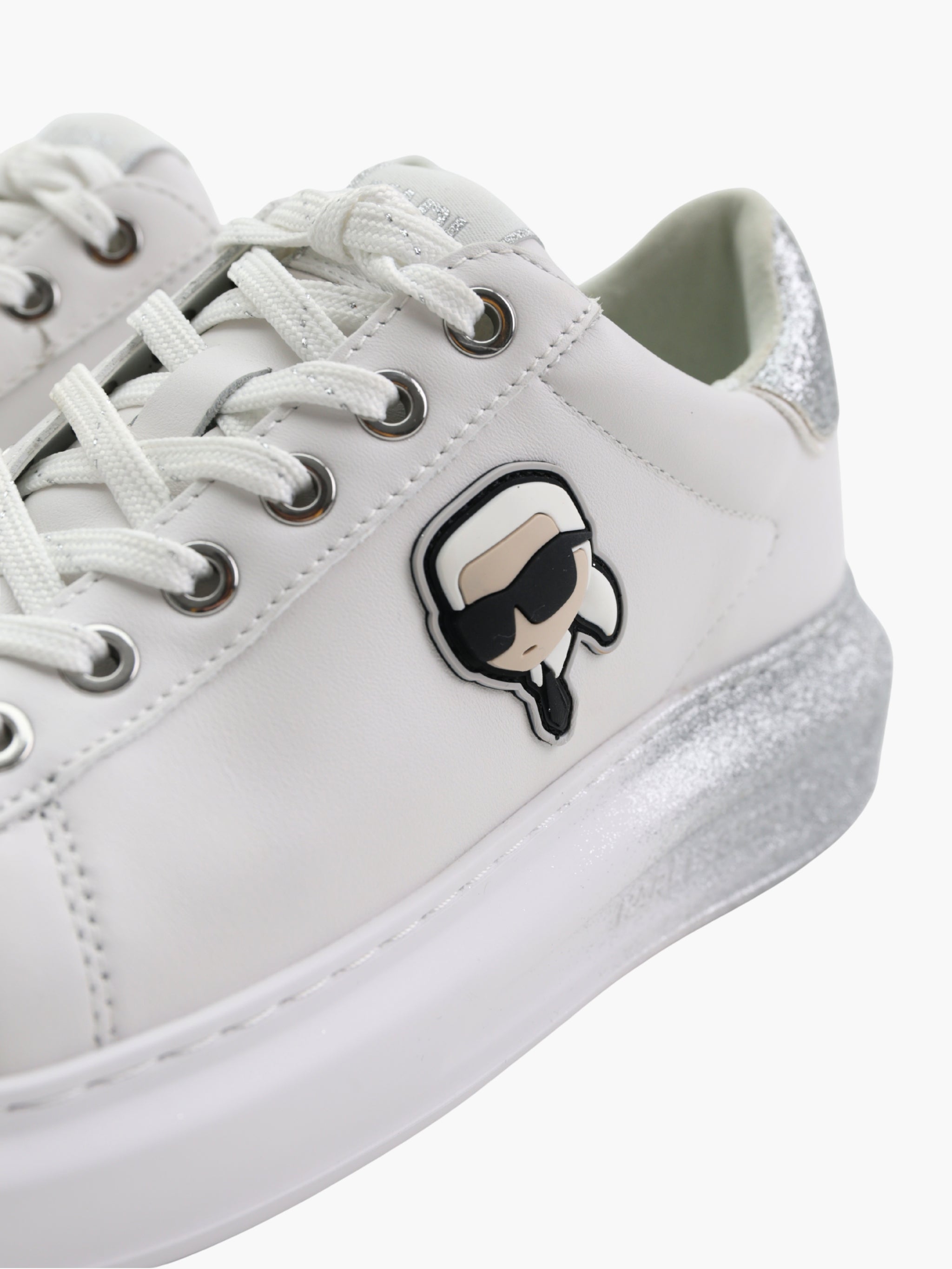 Karl Lagerfeld Sneaker KLL299 Kapri Ombre Nft Lo Lace White Lthr W/Silver